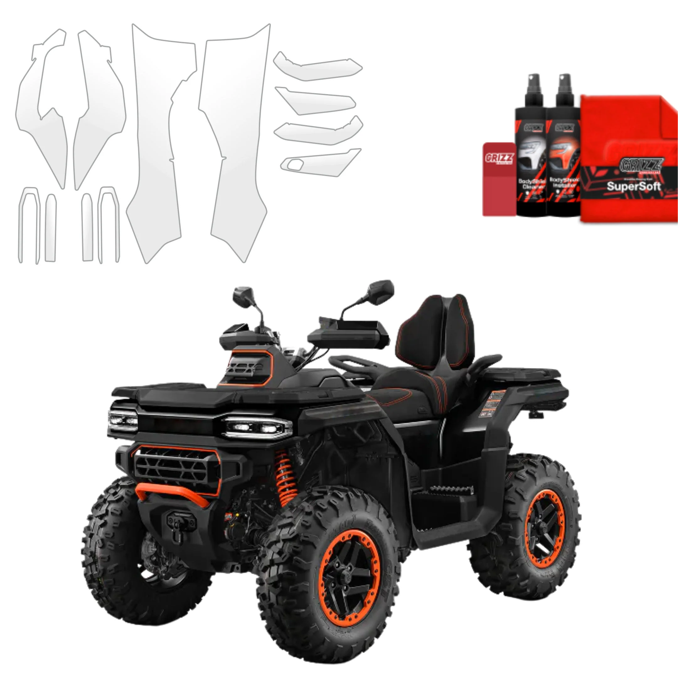 12in1 Schutzfolie Grizz Protector - CFMOTO Goes Terrox 1000