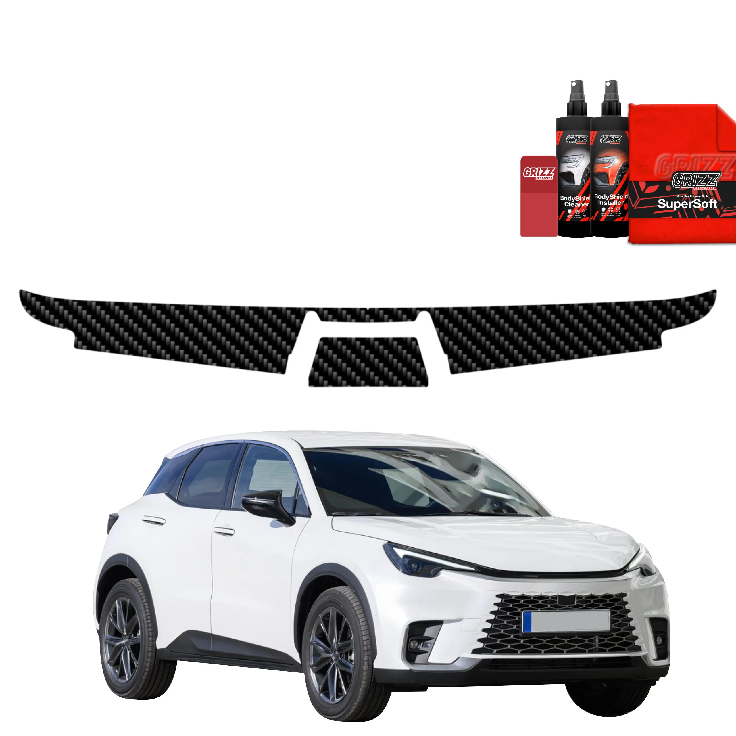2in1 Kohlenstoff Schutzfolie Grizz Protector für Ladekante - Lexus LBX (2023-2025)