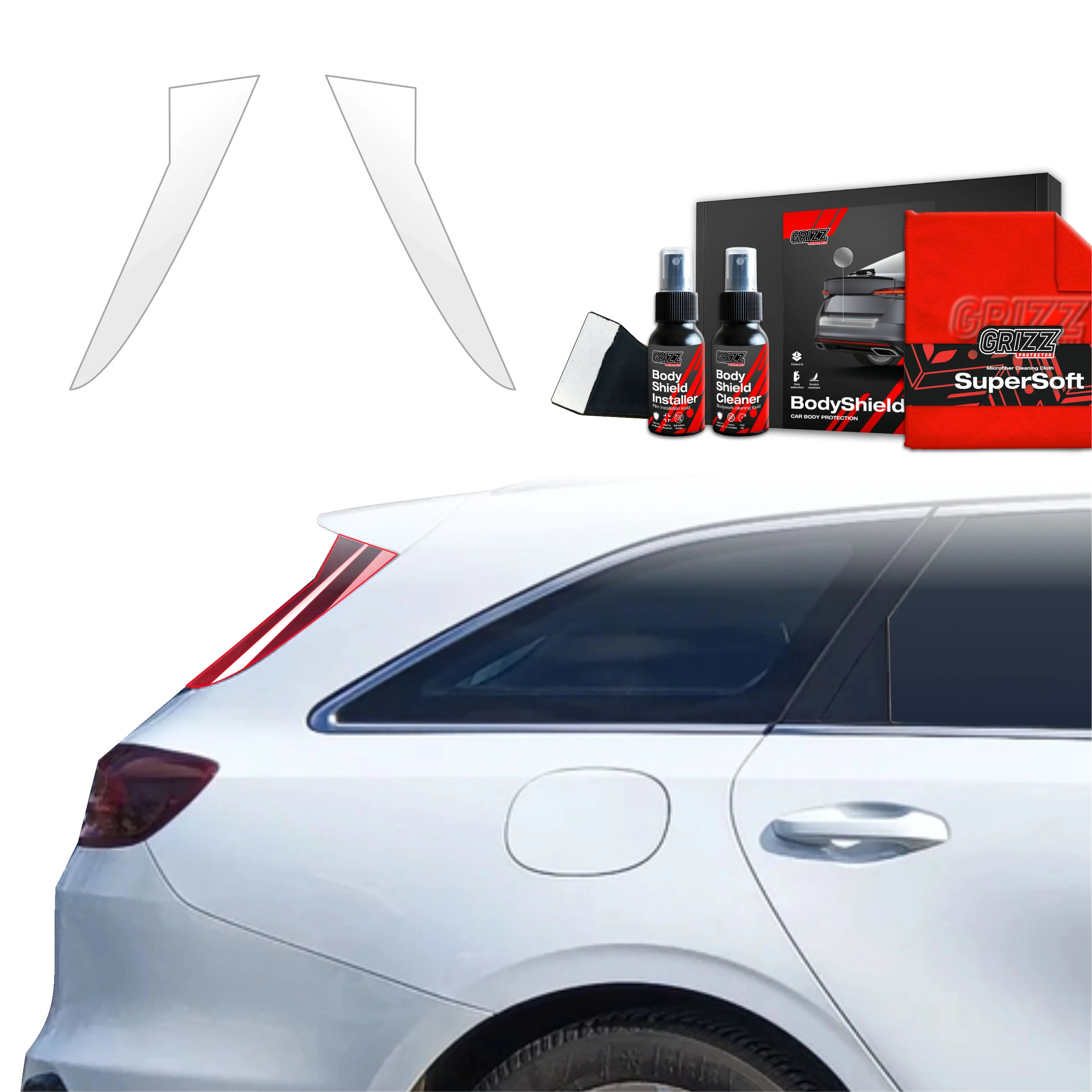 2in1 Schutzfolie Grizz Protector für B-C-Säule - Kia Ceed (2021-2025)