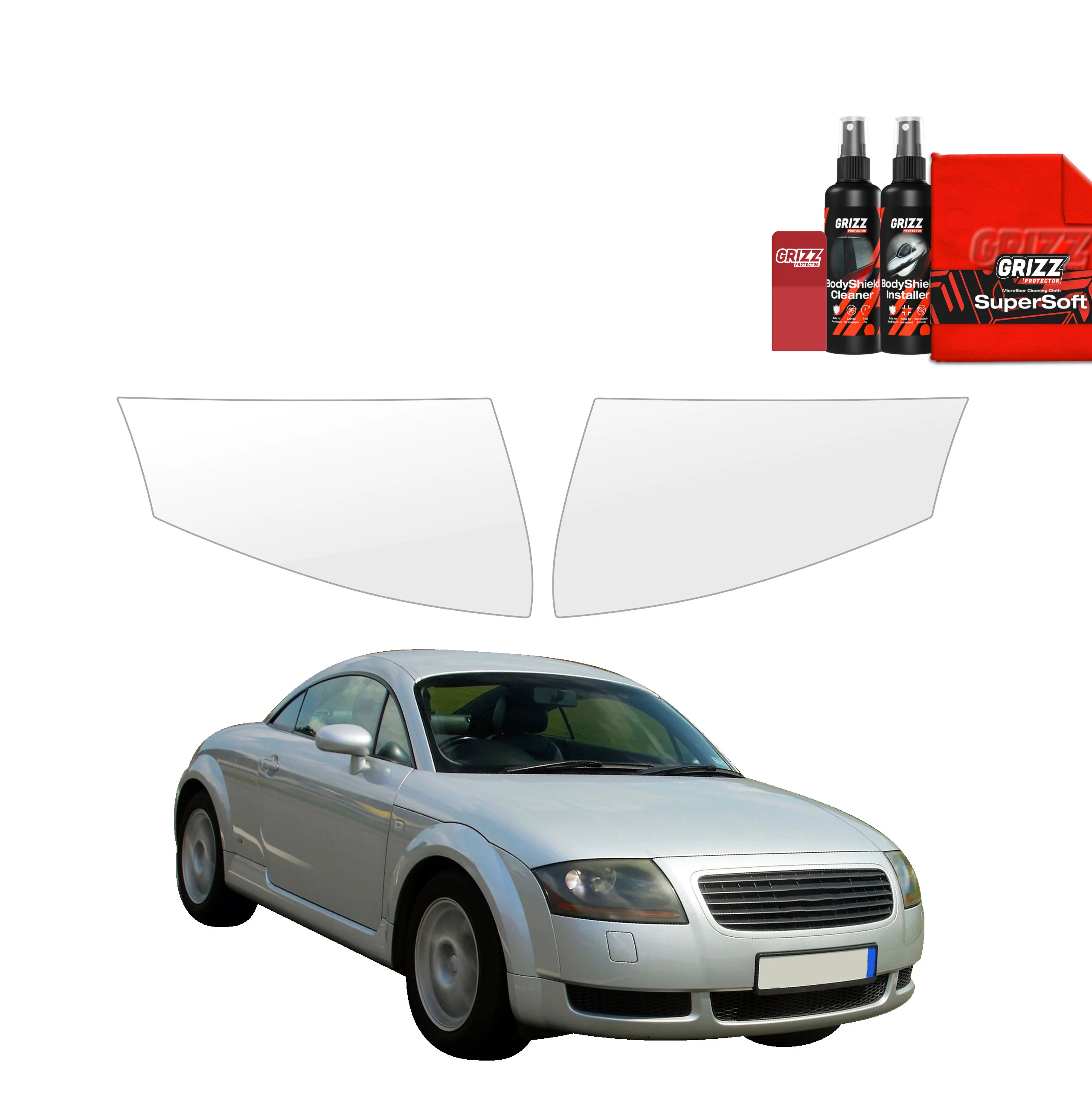 2in1 Schutzfolie Grizz Protector für hinten Scheinwerfer - Audi TT I gen (1998-2006)