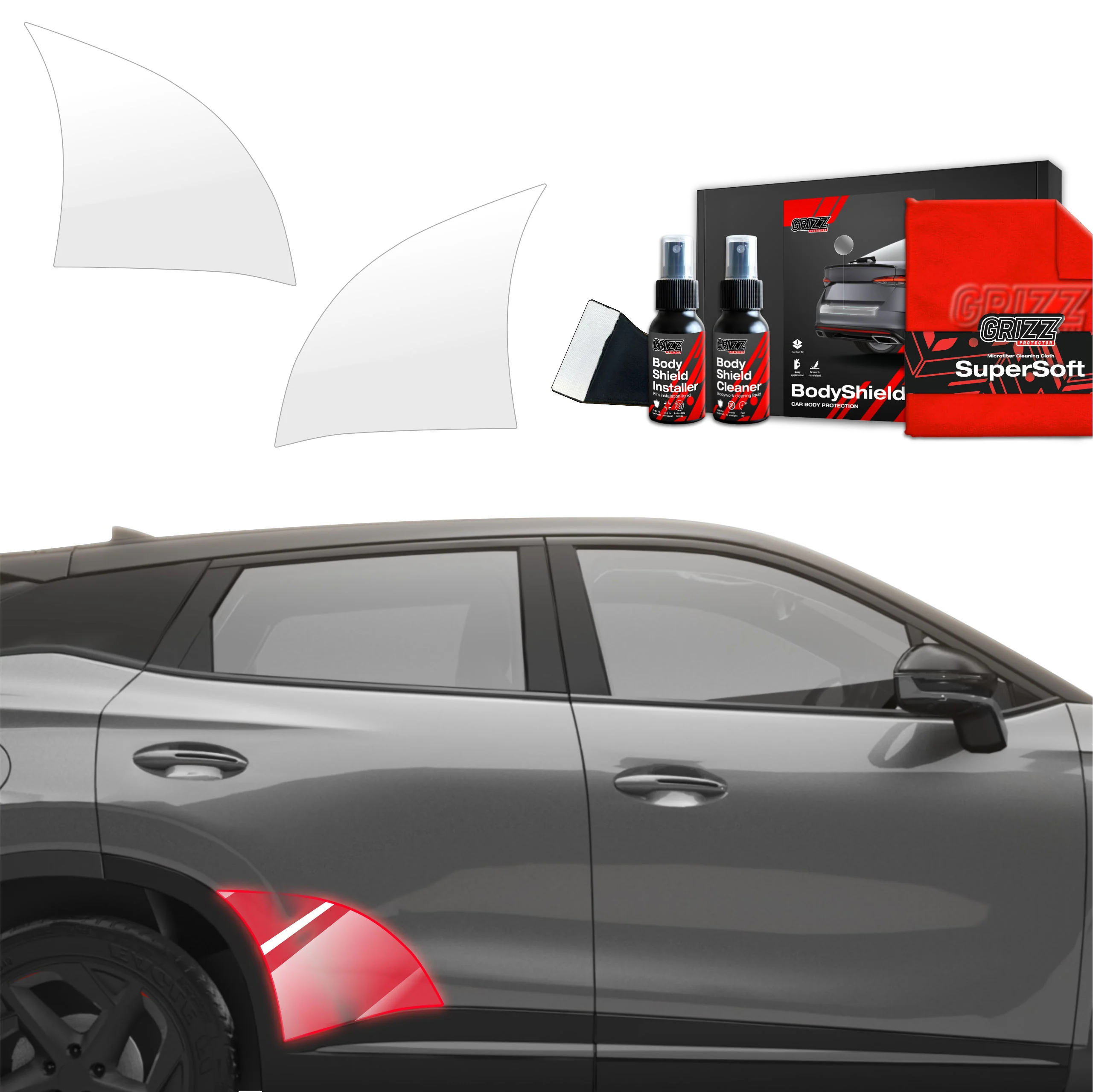 2in1 Schutzfolie Grizz Protector für hinteren Seitenschweller - OMODA 5 Facelift (2024-2025)