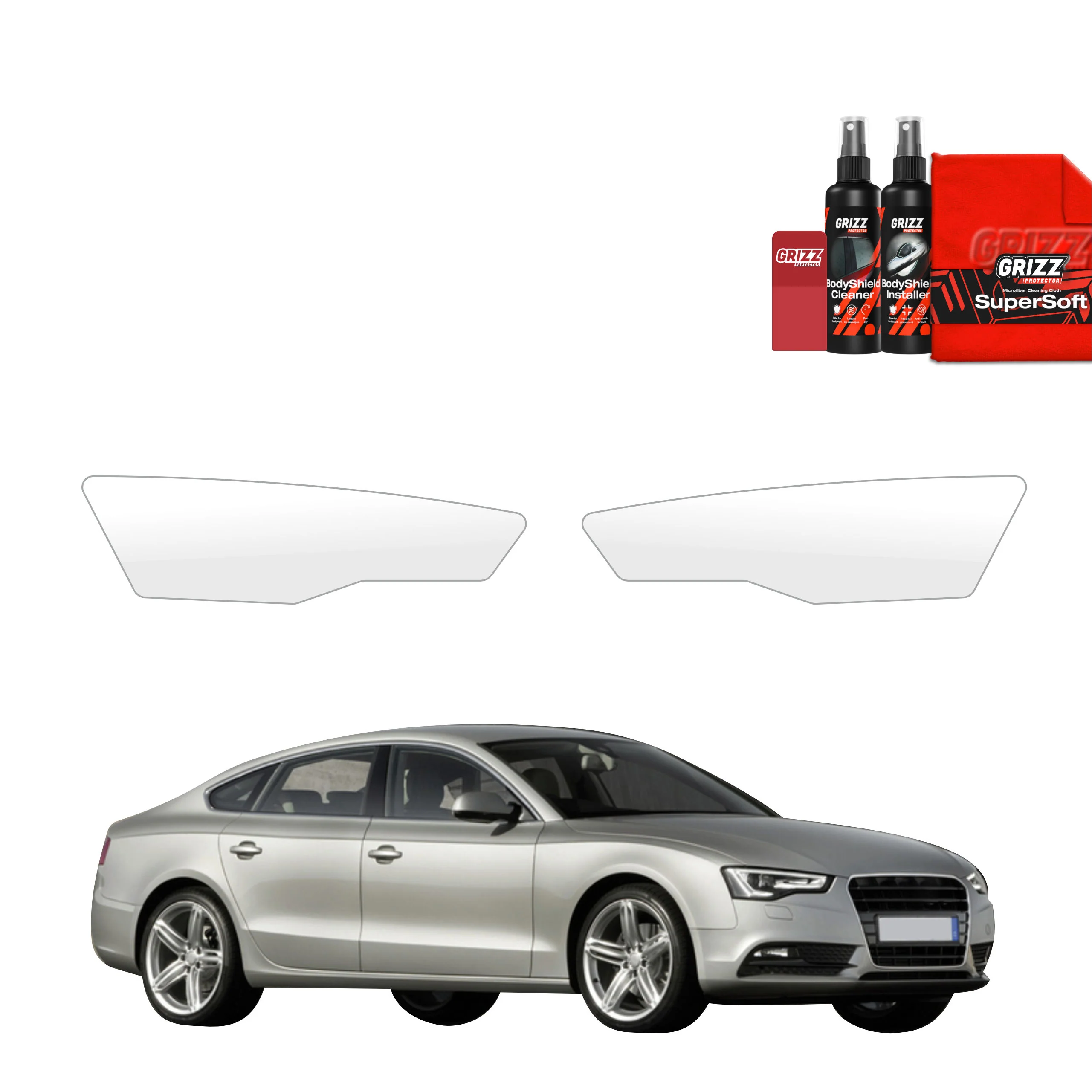 2in1 Schutzfolie Grizz Protector für Scheinwerfer - Audi A5 8T SUV 5D (2007-2016)