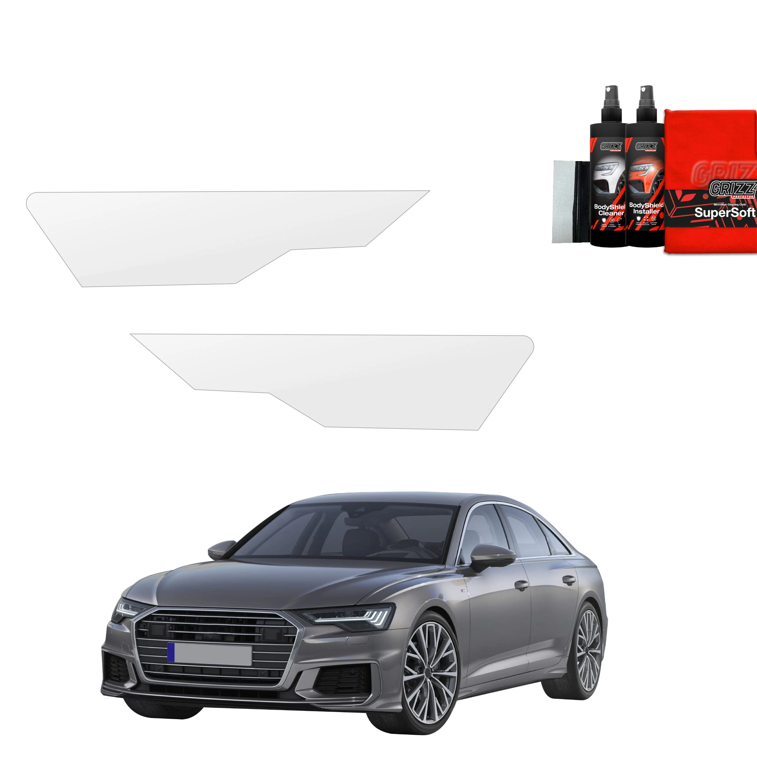 2in1 Schutzfolie Grizz Protector für Scheinwerfer - Audi A6 C8 Sedan (2018-2023)