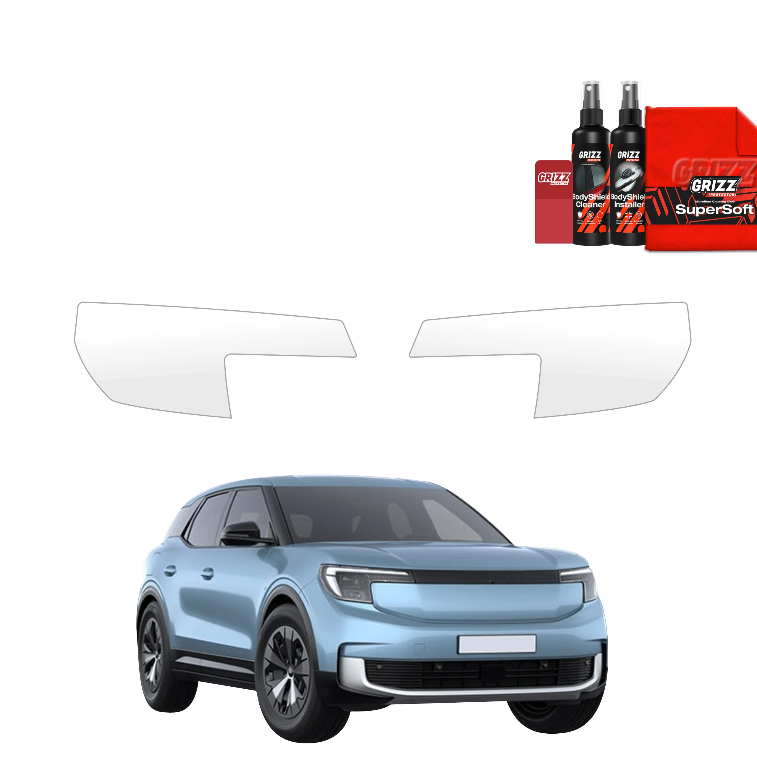 2in1 Schutzfolie Grizz Protector für Scheinwerfer - Ford Explorer EV (2024-2025)