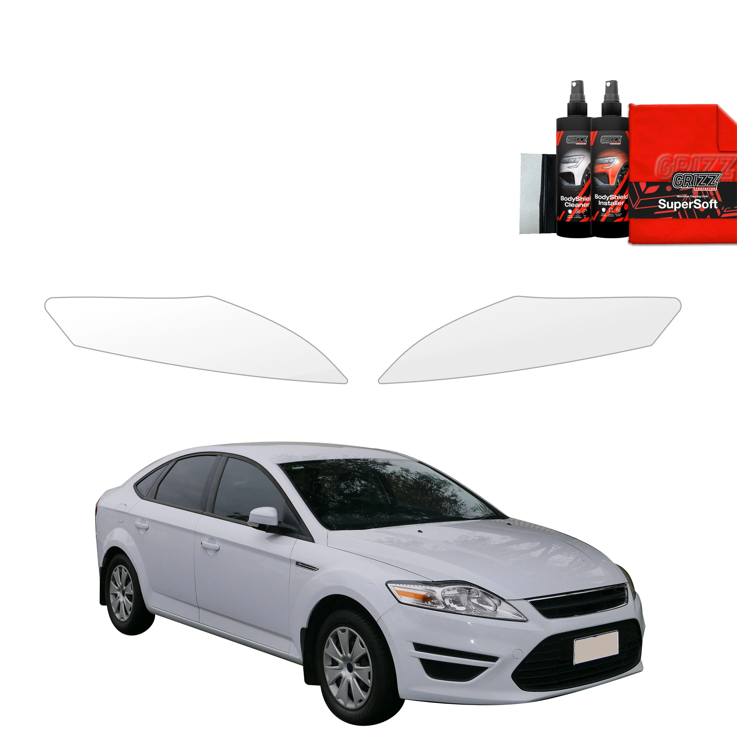 2in1 Schutzfolie Grizz Protector für Scheinwerfer - Ford Mondeo Mk4 (2010-2014)