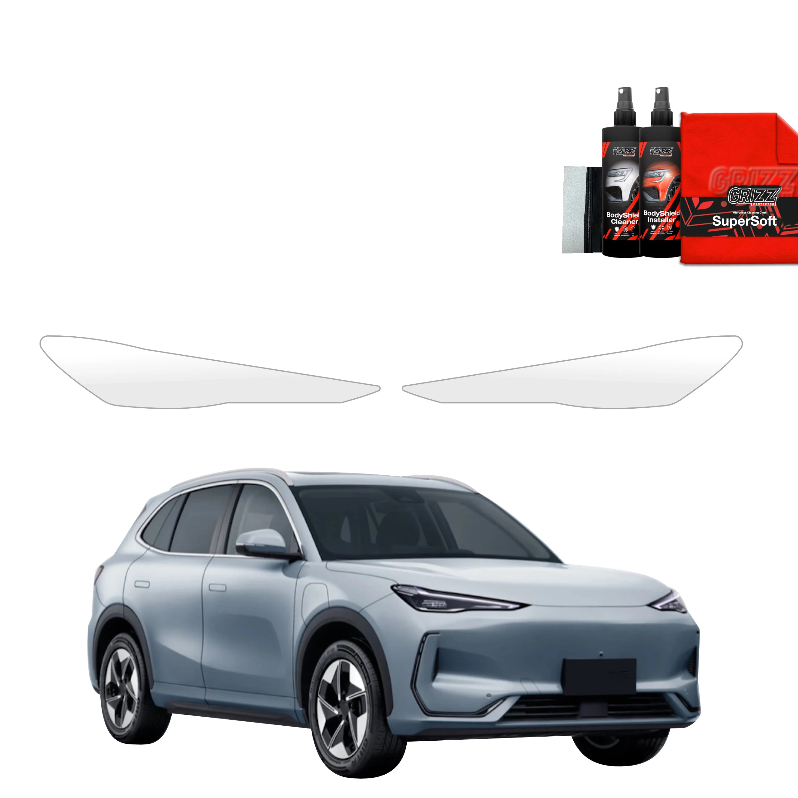 2in1 Schutzfolie Grizz Protector für Scheinwerfer - Geely EX5 (2025-2026)