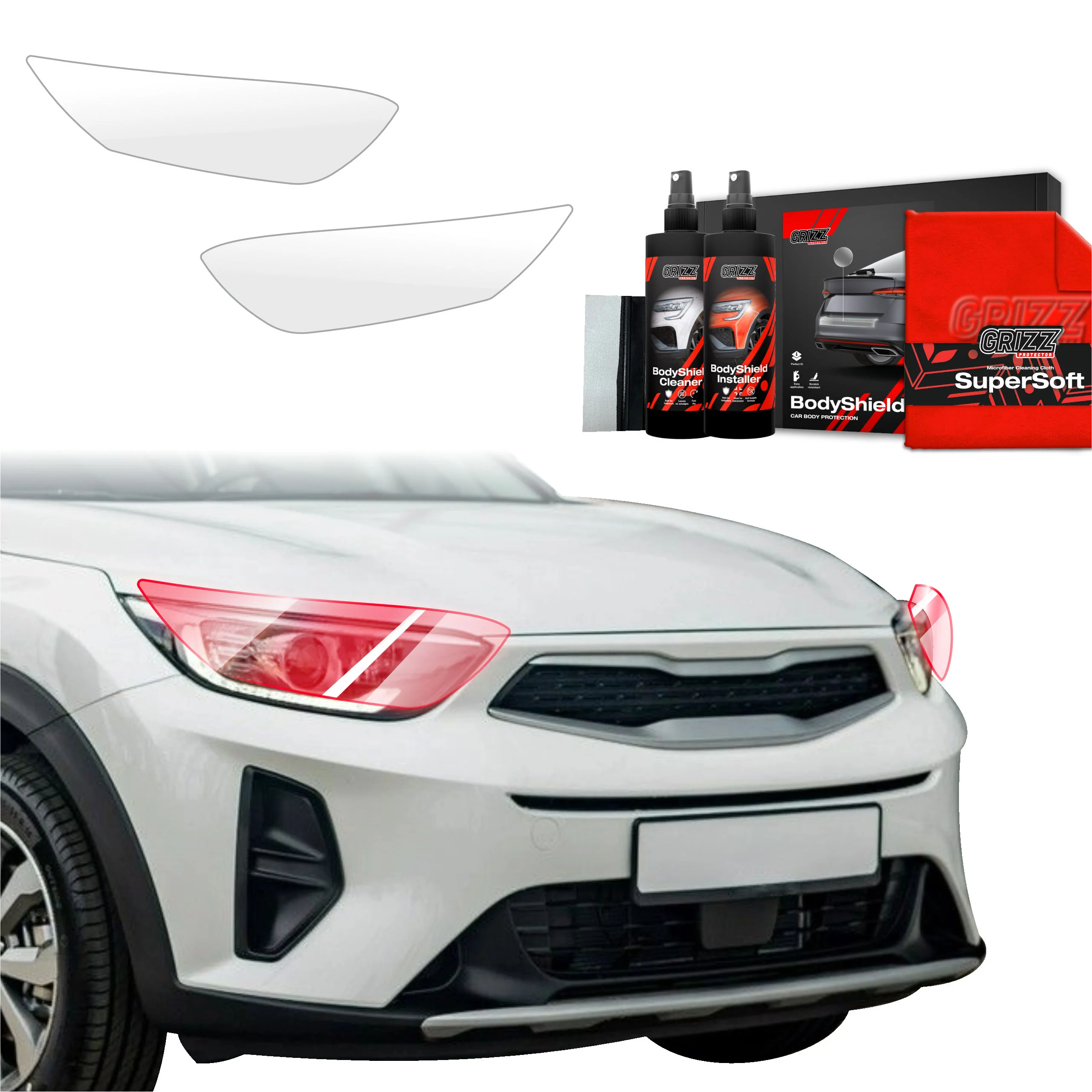 2in1 Schutzfolie Grizz Protector für Scheinwerfer - Kia Stonic (2020-2025)
