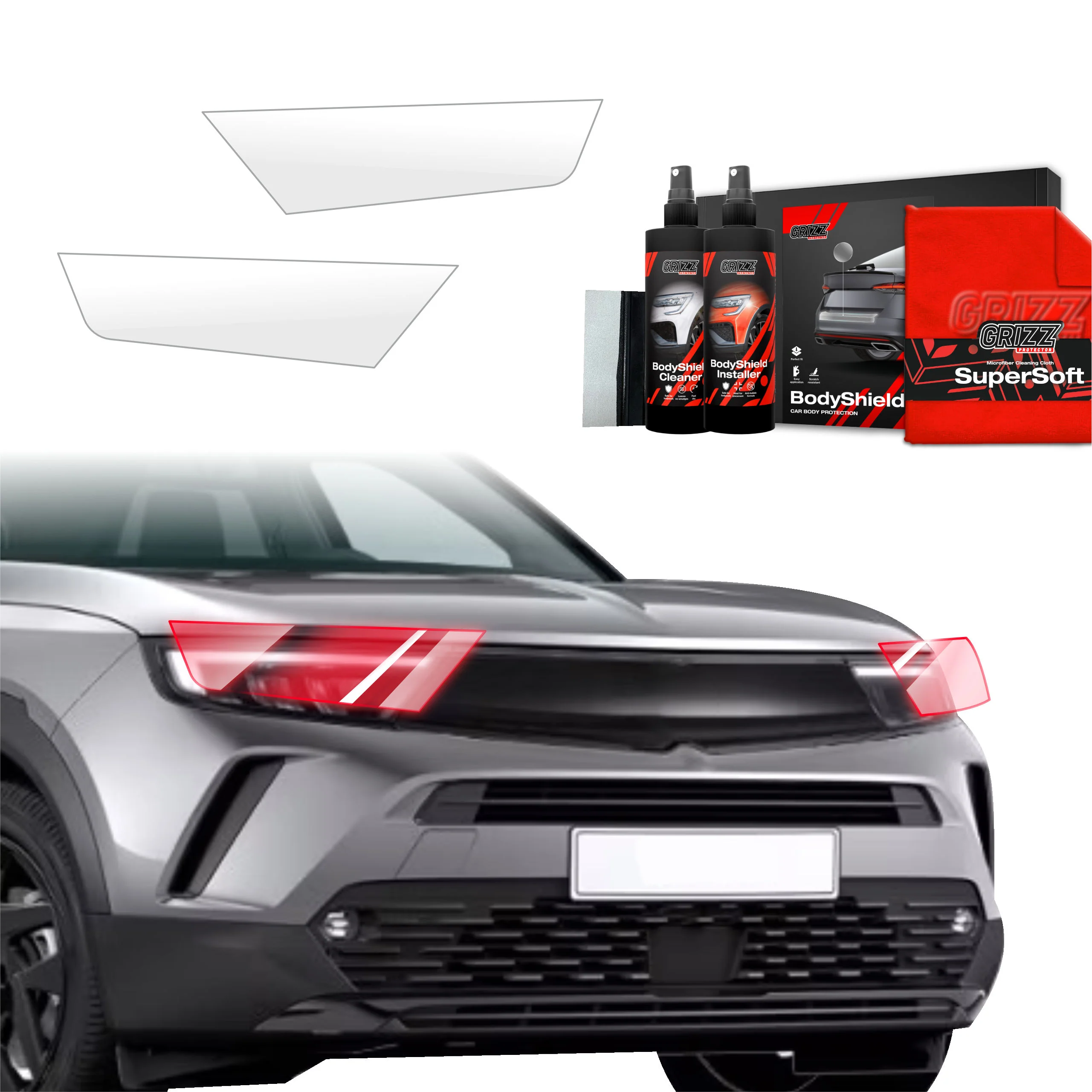 2in1 Schutzfolie Grizz Protector für Scheinwerfer - Opel Mokka (2021-2025)