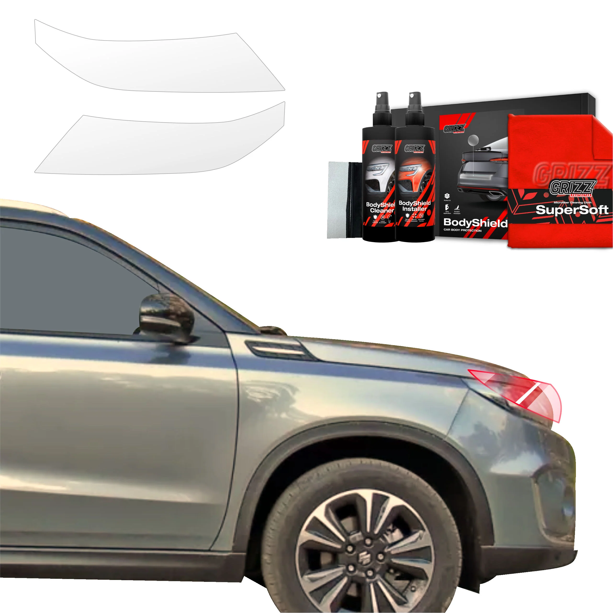2in1 Schutzfolie Grizz Protector für Scheinwerfer - Suzuki Vitara Facelift (2024-2025)