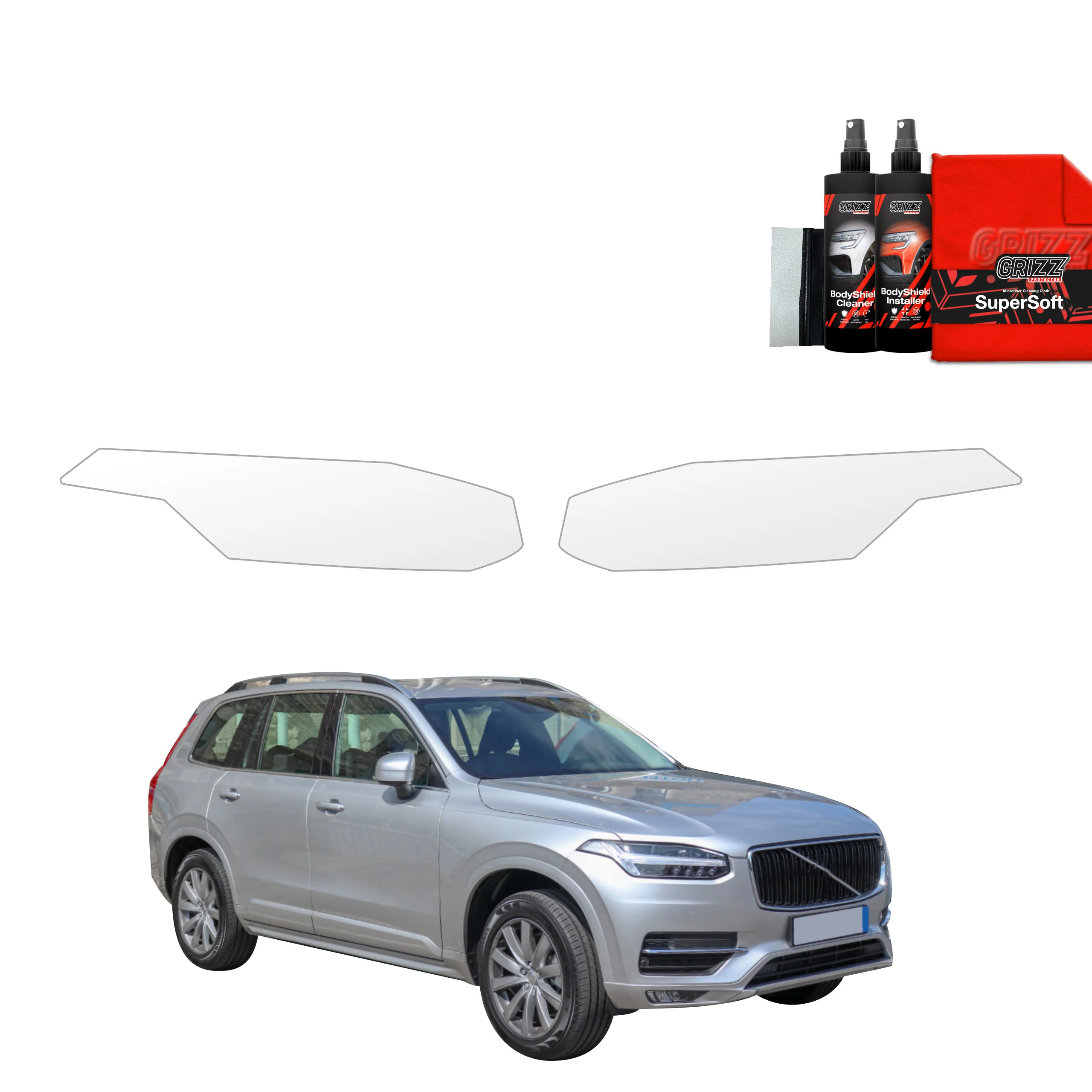 2in1 Schutzfolie Grizz Protector für Scheinwerfer - Volvo XC90 (2014-2024)