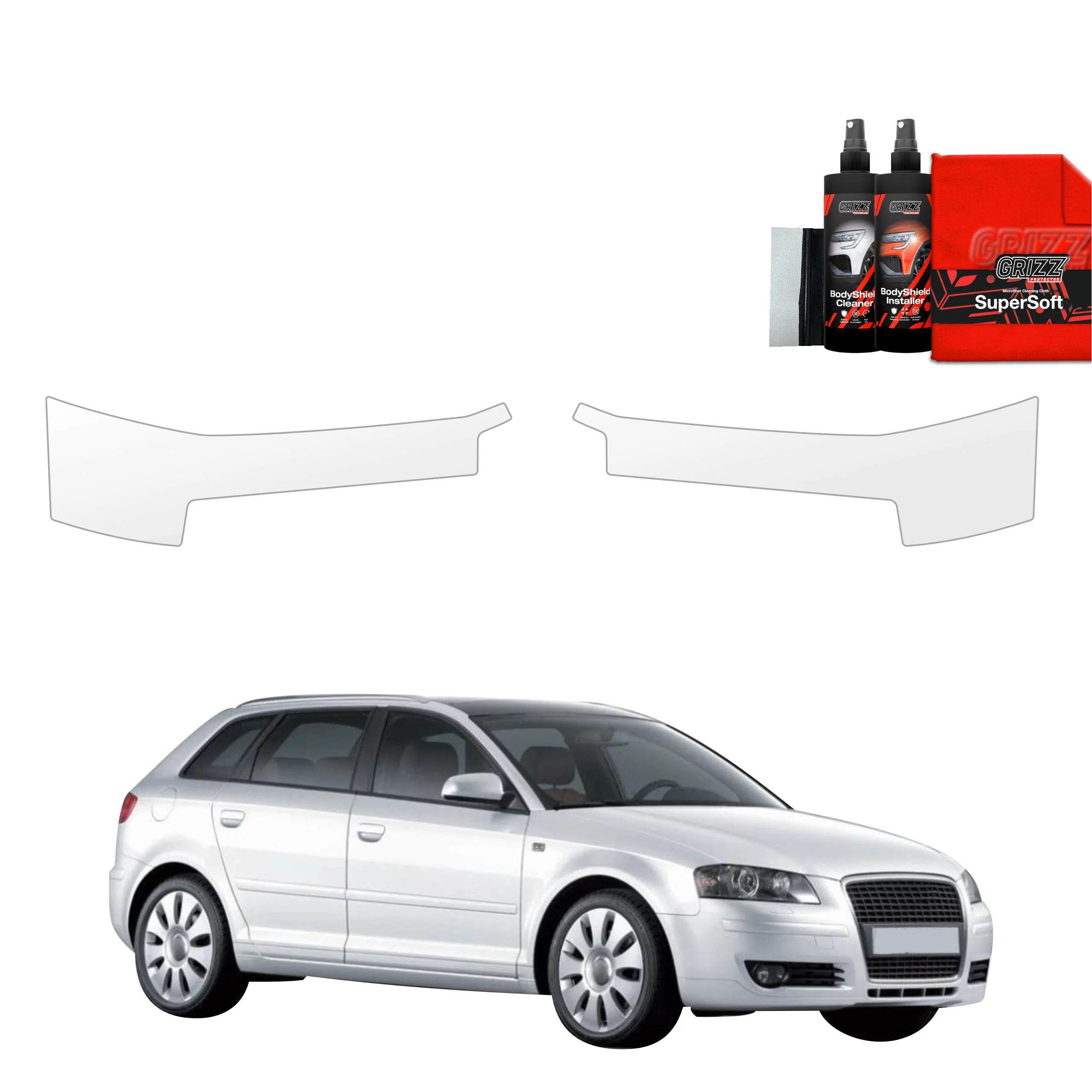 2in1 Schutzfolie Grizz Protector für Schweller - Audi A3 8P Hatchback 5D (2008-2012)