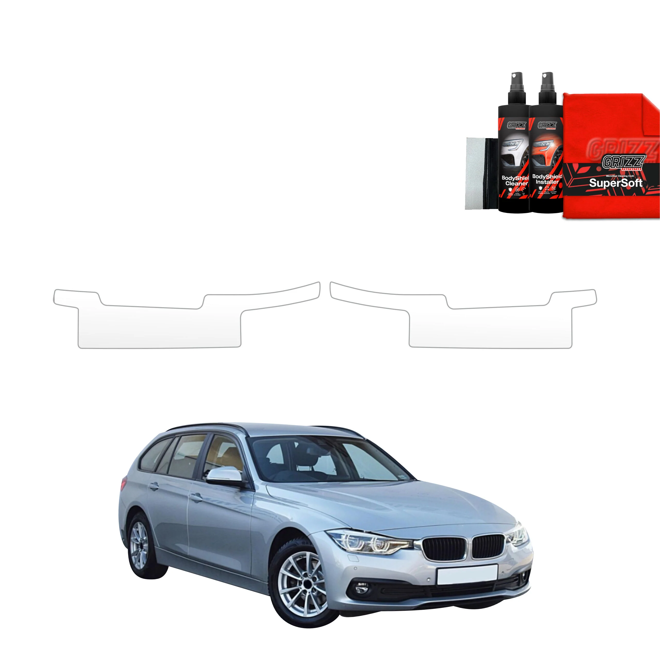 2in1 Schutzfolie Grizz Protector für Schweller - BMW 3 F31 Kombi LCI (2015-2018)