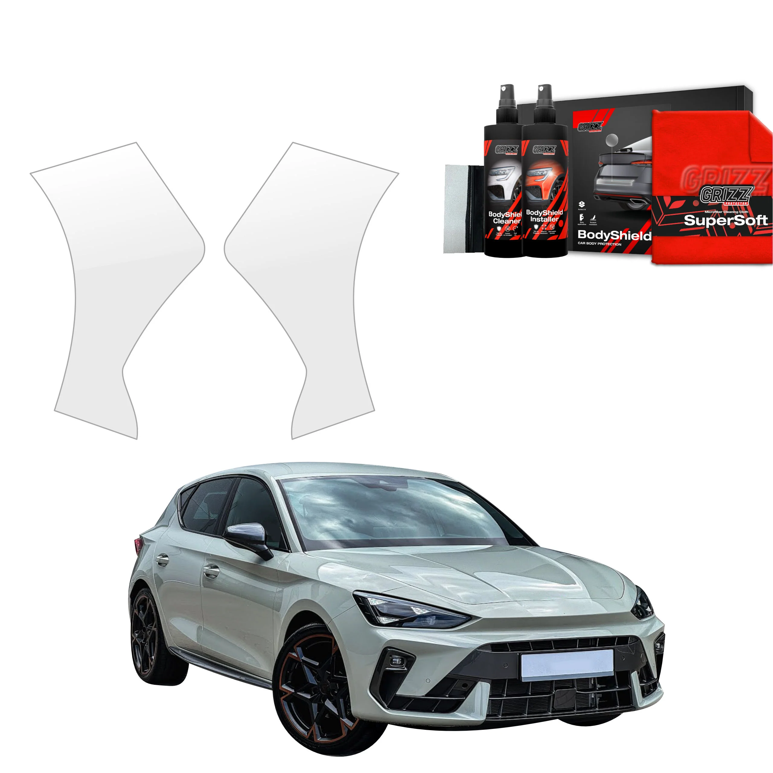 2in1 Schutzfolie Grizz Protector für Stoßstange - Cupra Leon Hatchback (2024-2025)