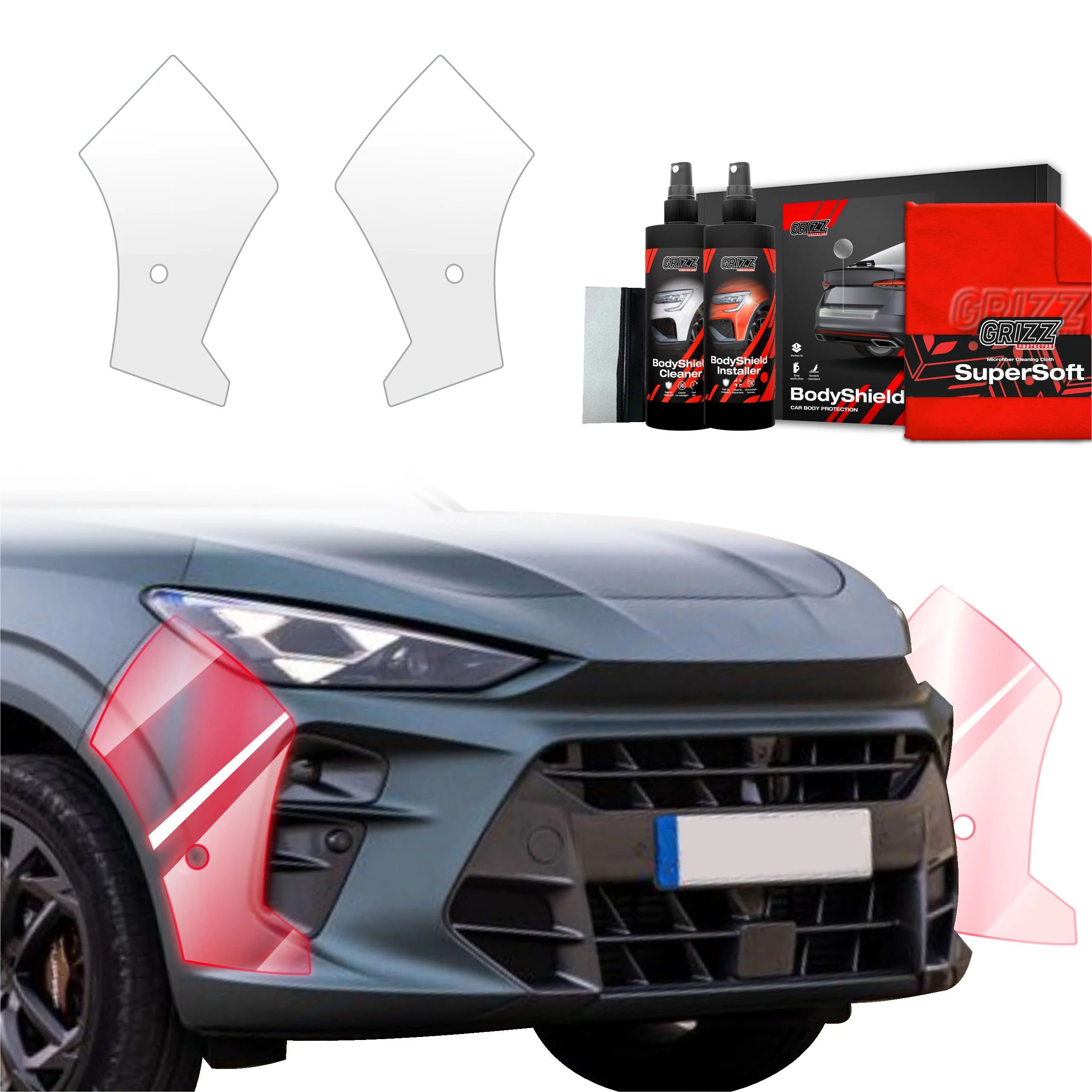 2in1 Schutzfolie Grizz Protector für Stoßstange - Cupra Terramar (2024-2025)
