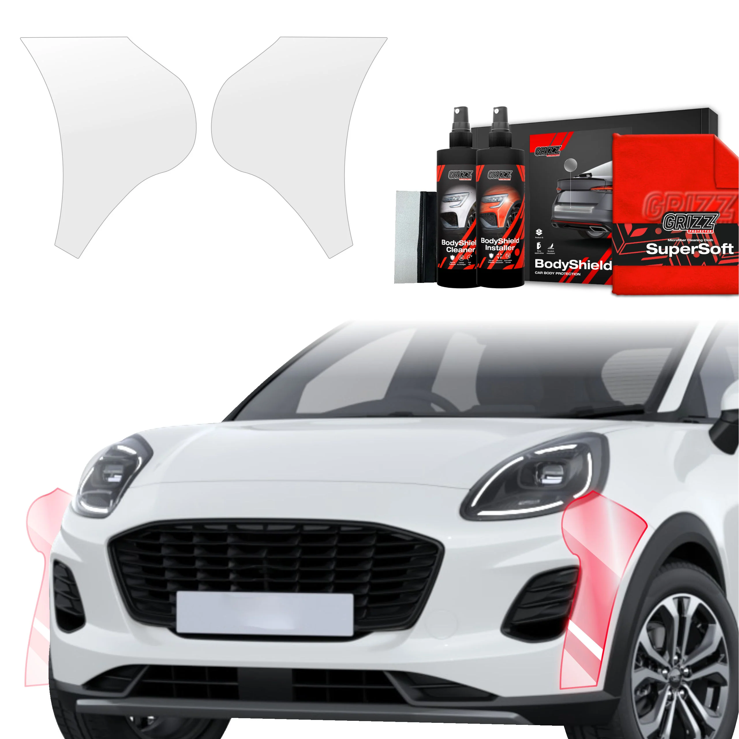 2in1 Schutzfolie Grizz Protector für Stoßstange - Ford Puma Facelift (2024-2025)