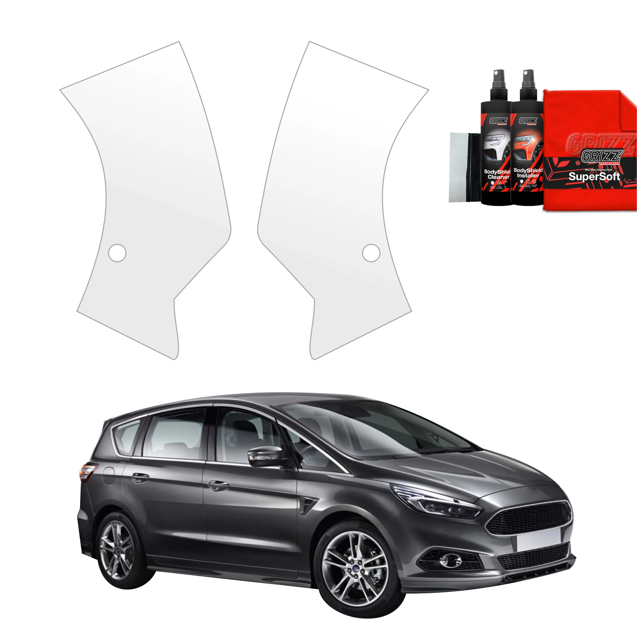 2in1 Schutzfolie Grizz Protector für Stoßstange - Ford S-Max MK2 (2015-2019)