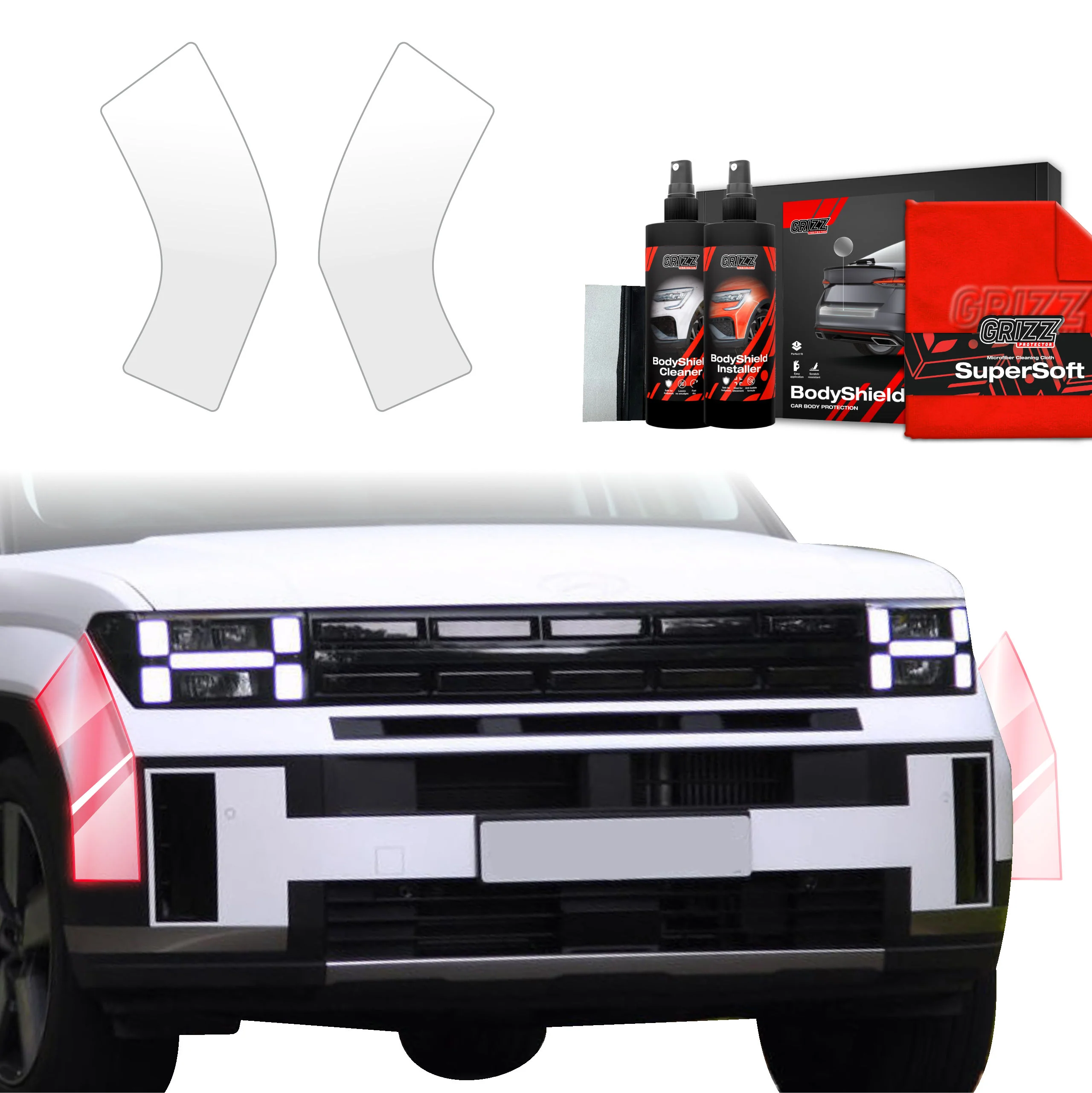 2in1 Schutzfolie Grizz Protector für Stoßstange - Hyundai Santa Fe (2023-2025)