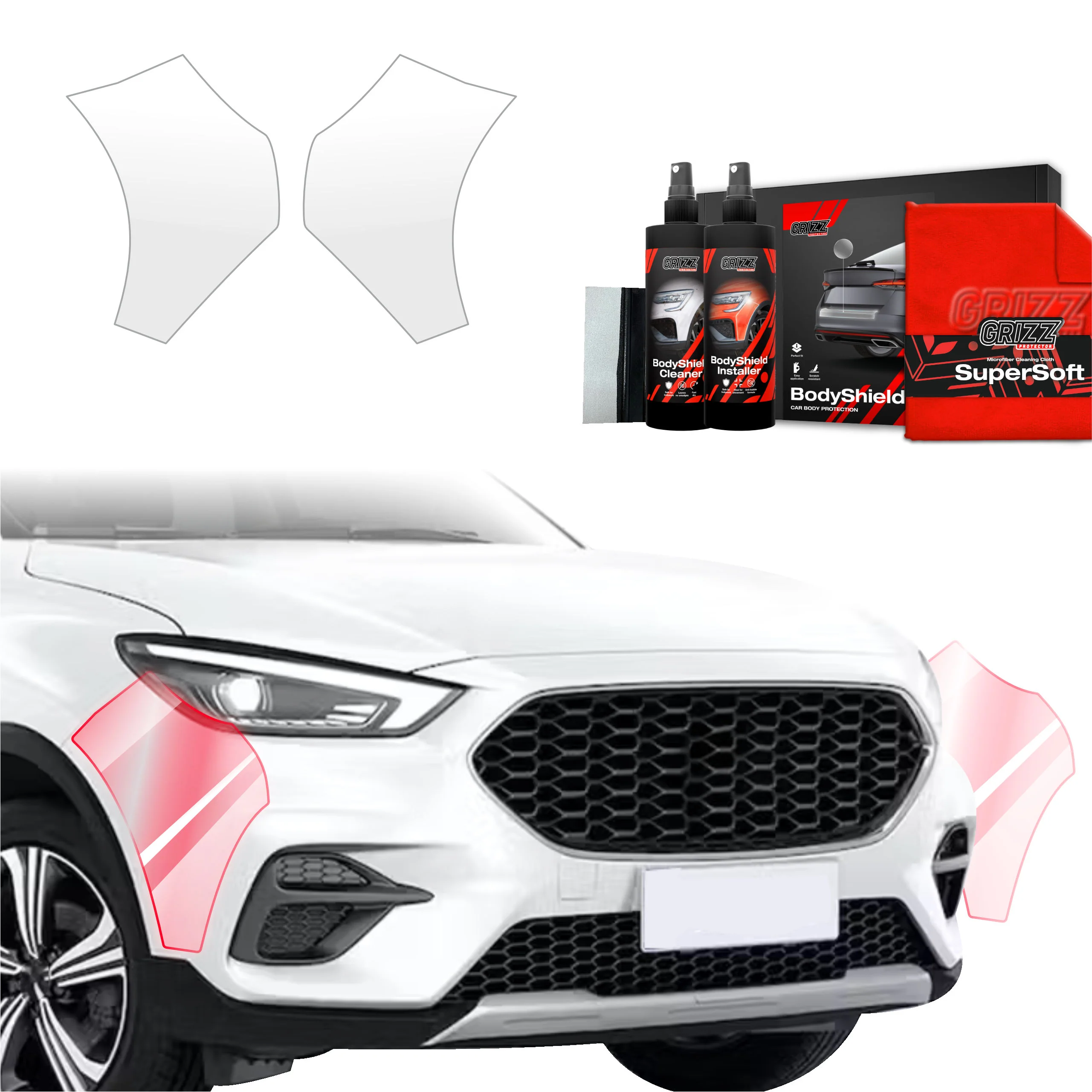 2in1 Schutzfolie Grizz Protector für Stoßstange - MG ZS Classic (2019-2025)