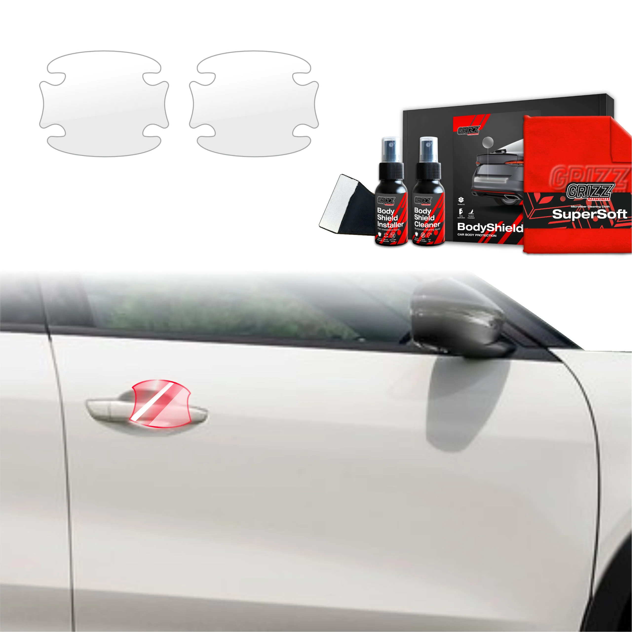 2in1 Schutzfolie Grizz Protector für Türgriffmulden - Alfa Romeo Junior (2024-2025)