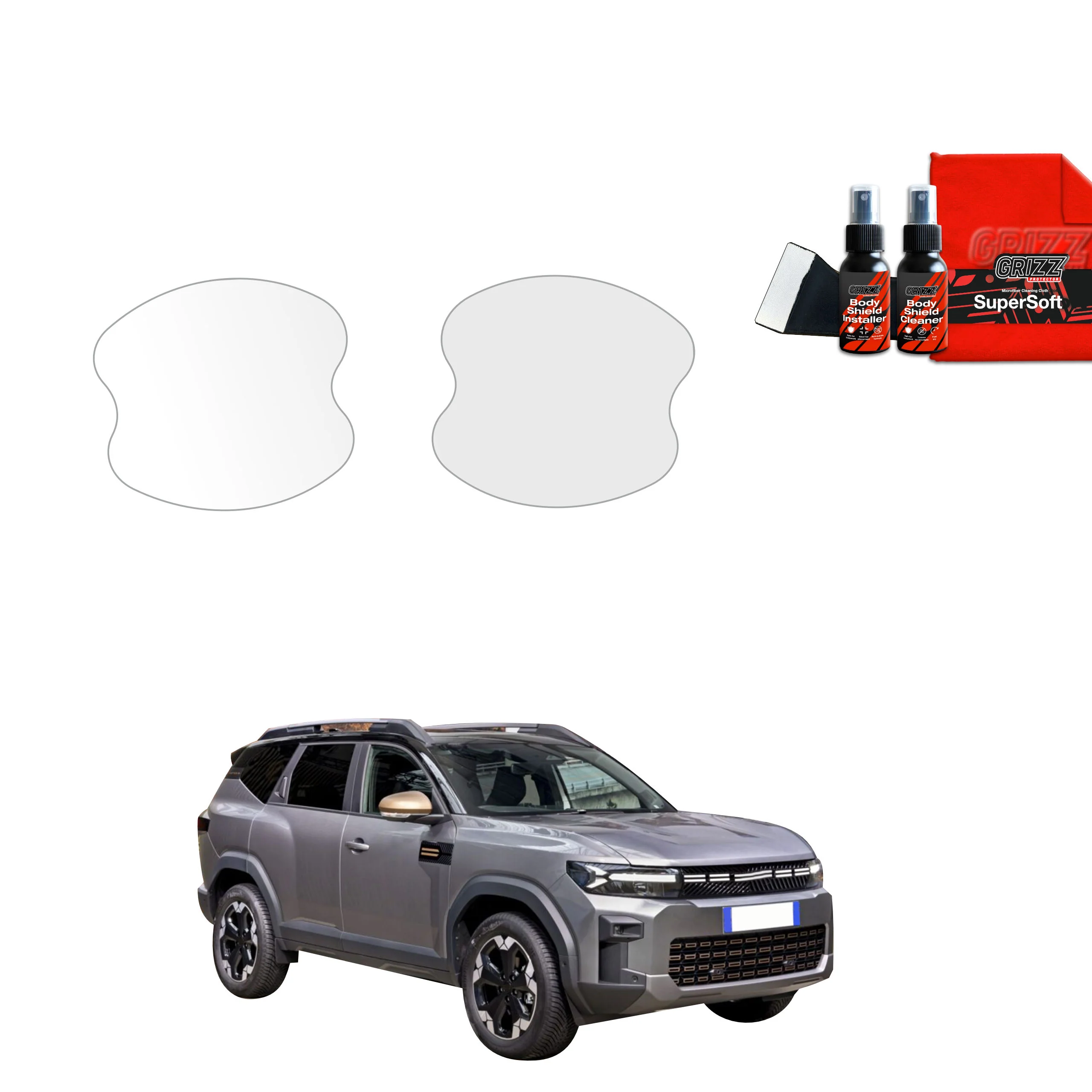 2in1 Schutzfolie Grizz Protector für Türgriffmulden - Dacia Bigster (2025)