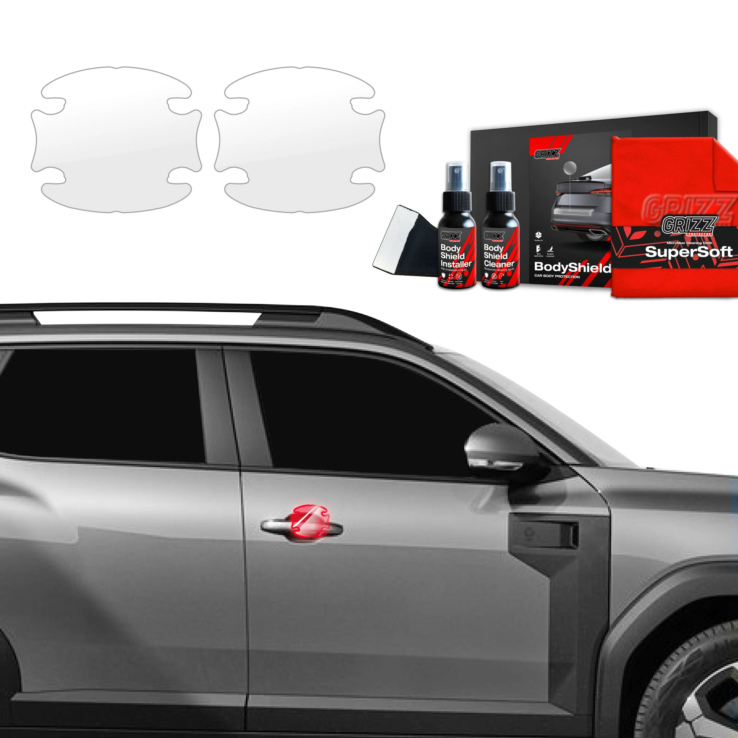 2in1 Schutzfolie Grizz Protector für Türgriffmulden - Dacia Duster (2024-2025)
