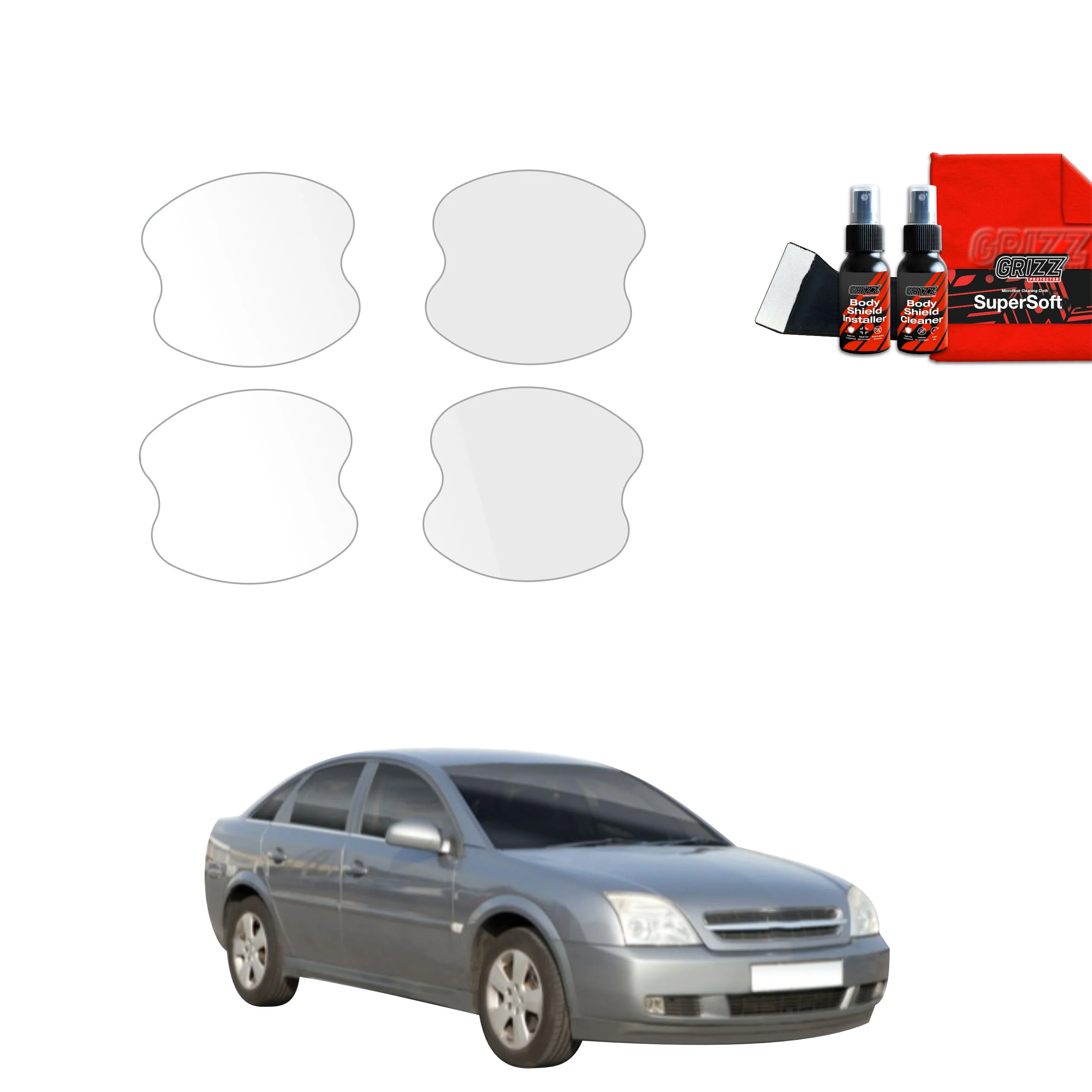 2in1 Schutzfolie Grizz Protector für Türgriffmulden - Opel Vectra C Liftback (2002-2005)