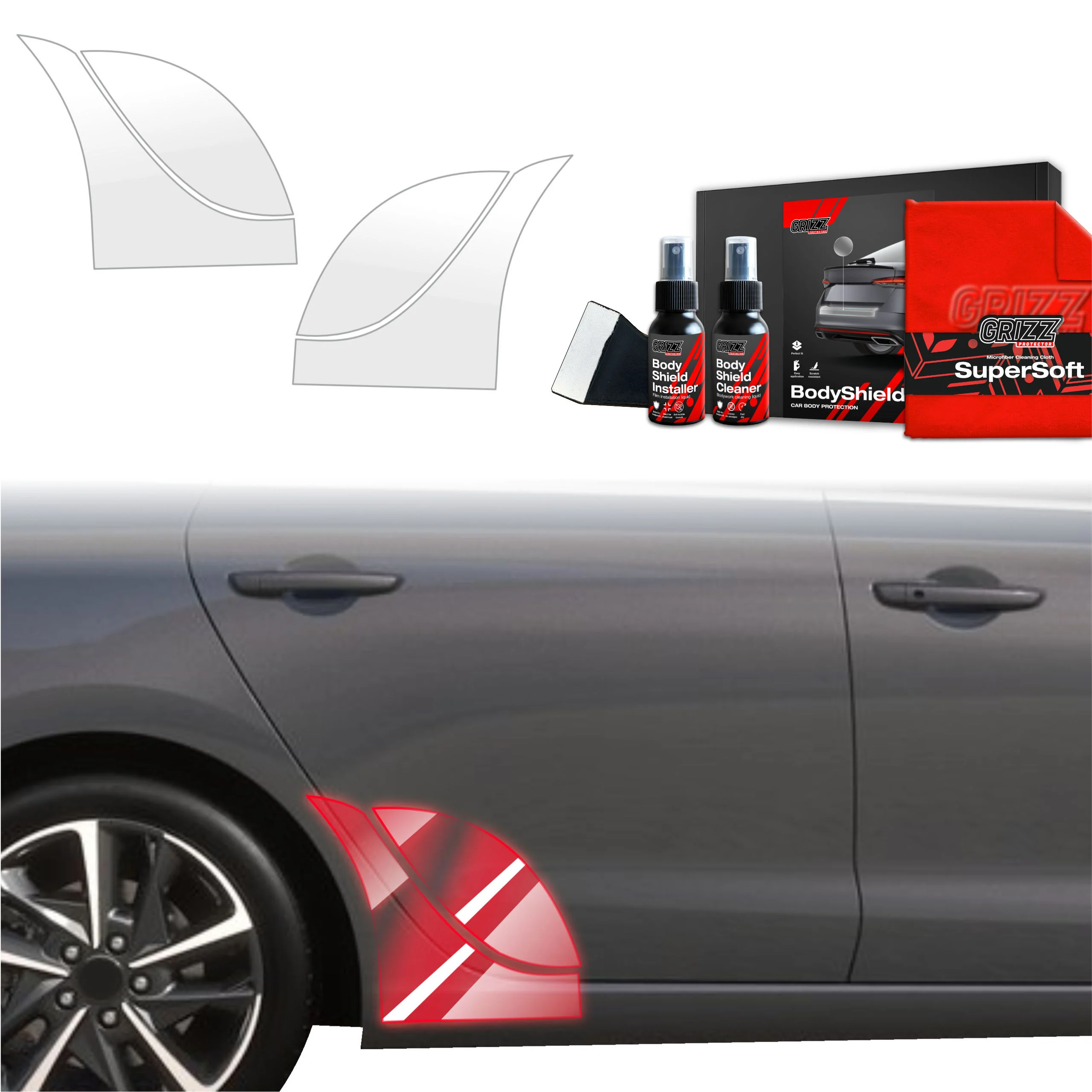 4in1 Schutzfolie Grizz Protector für hinteren & vorderen Seitenschwelle - Hyundai i30 Wagon (2020-2025)