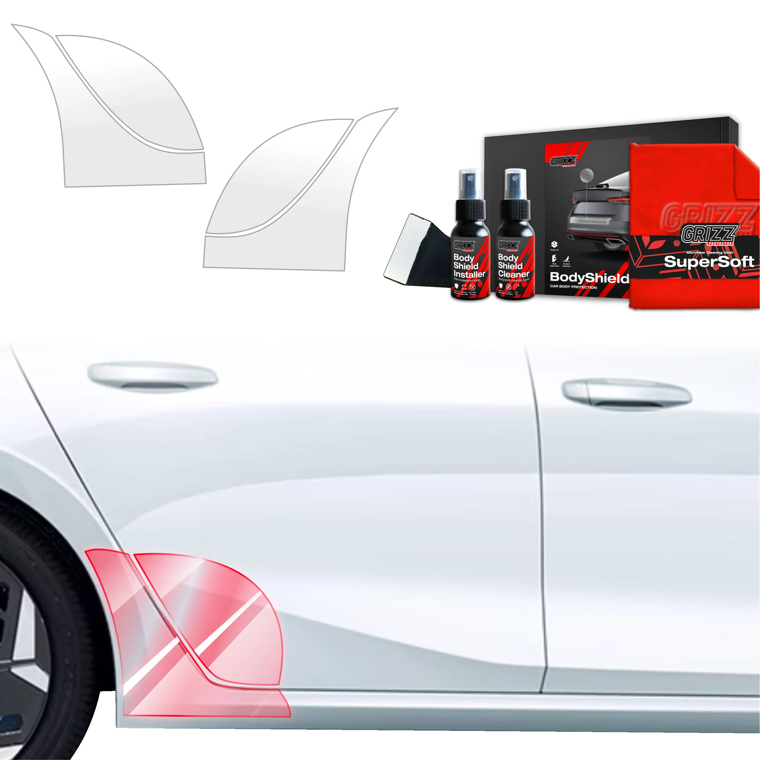 4in1 Schutzfolie Grizz Protector für hinteren & vorderen Seitenschwelle - Opel Astra (2021- 2024)