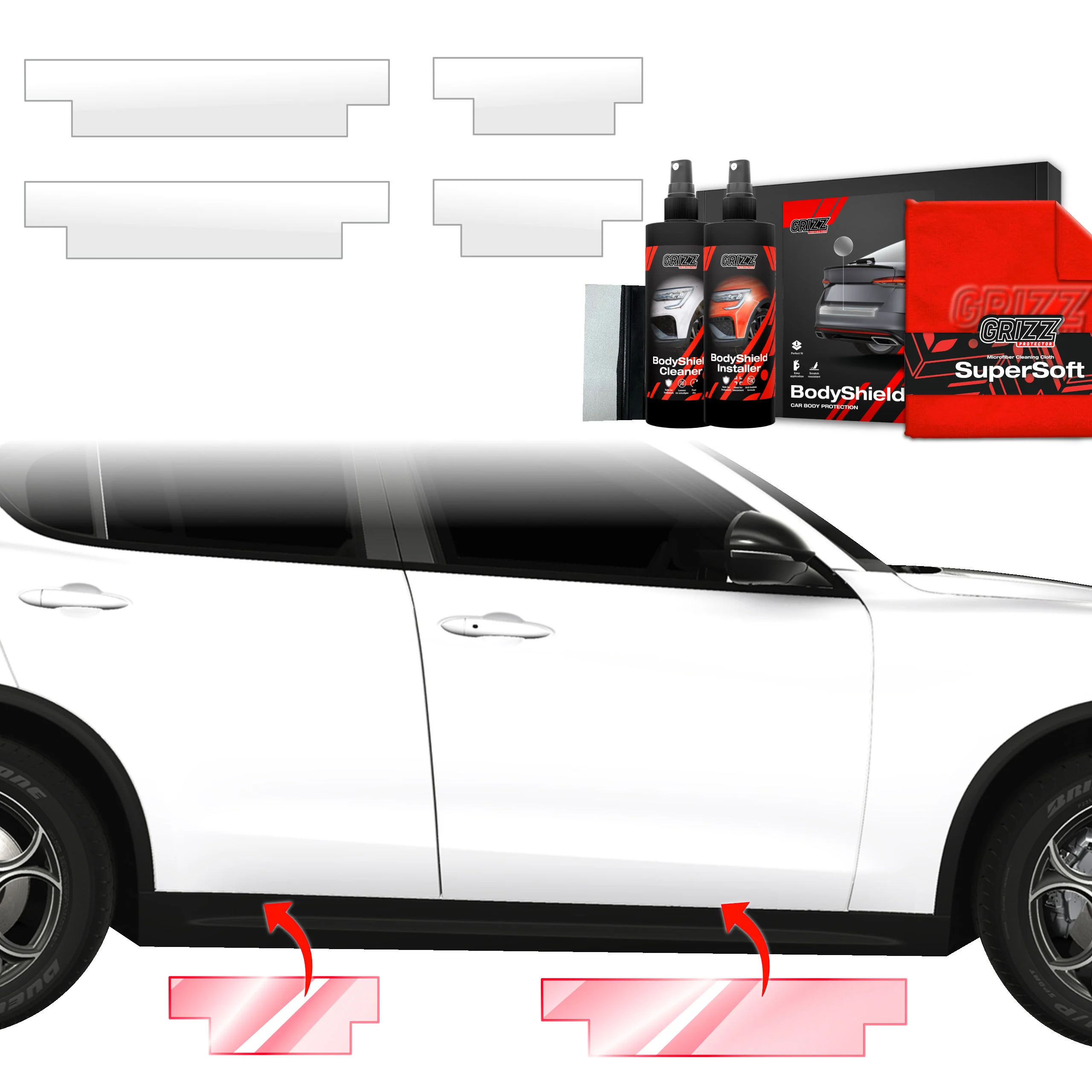 4in1 Schutzfolie Grizz Protector für Schweller - Alfa Romeo Stelvio (2023-2025)