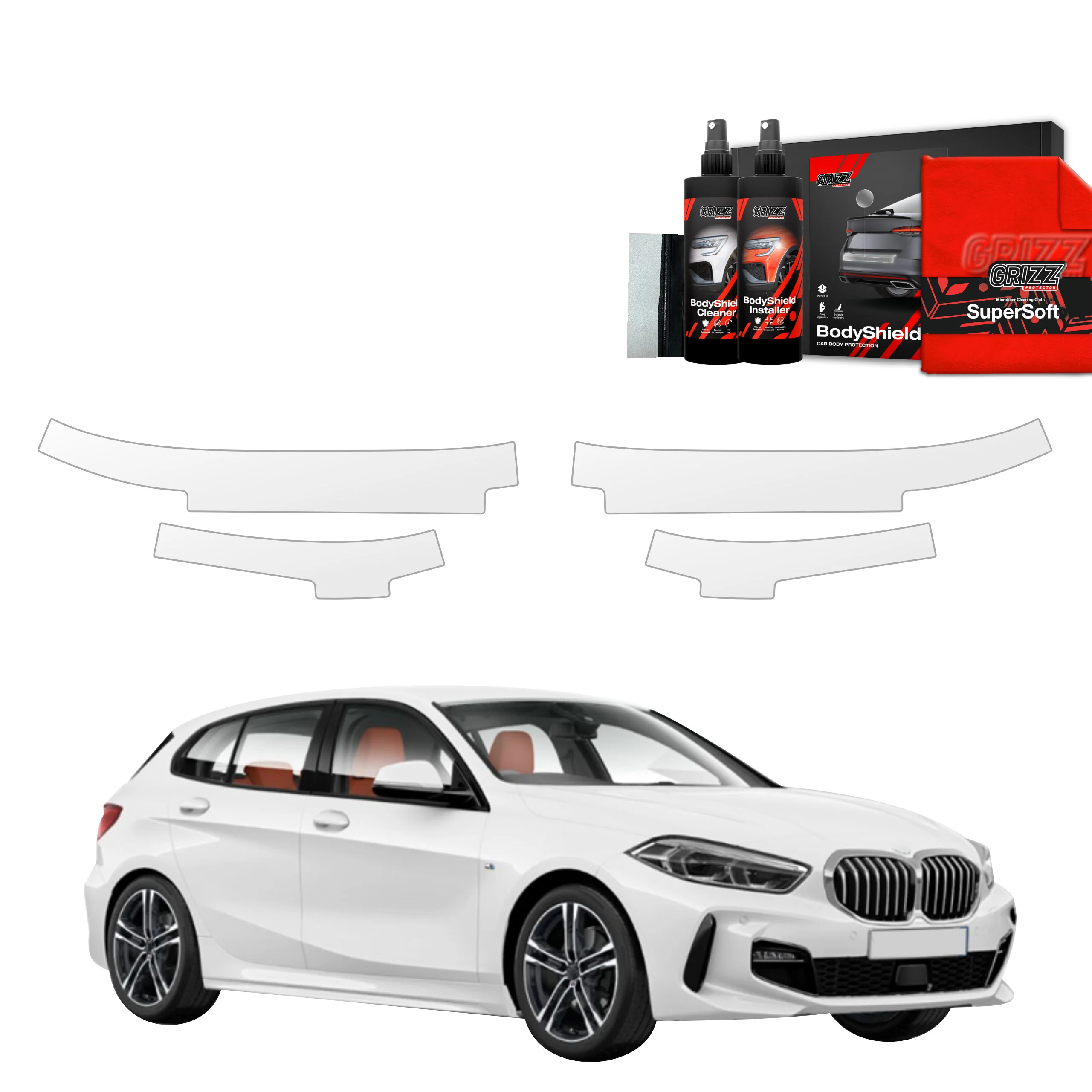 4in1 Schutzfolie Grizz Protector für Schweller - BMW 1 118i (2020-2025)