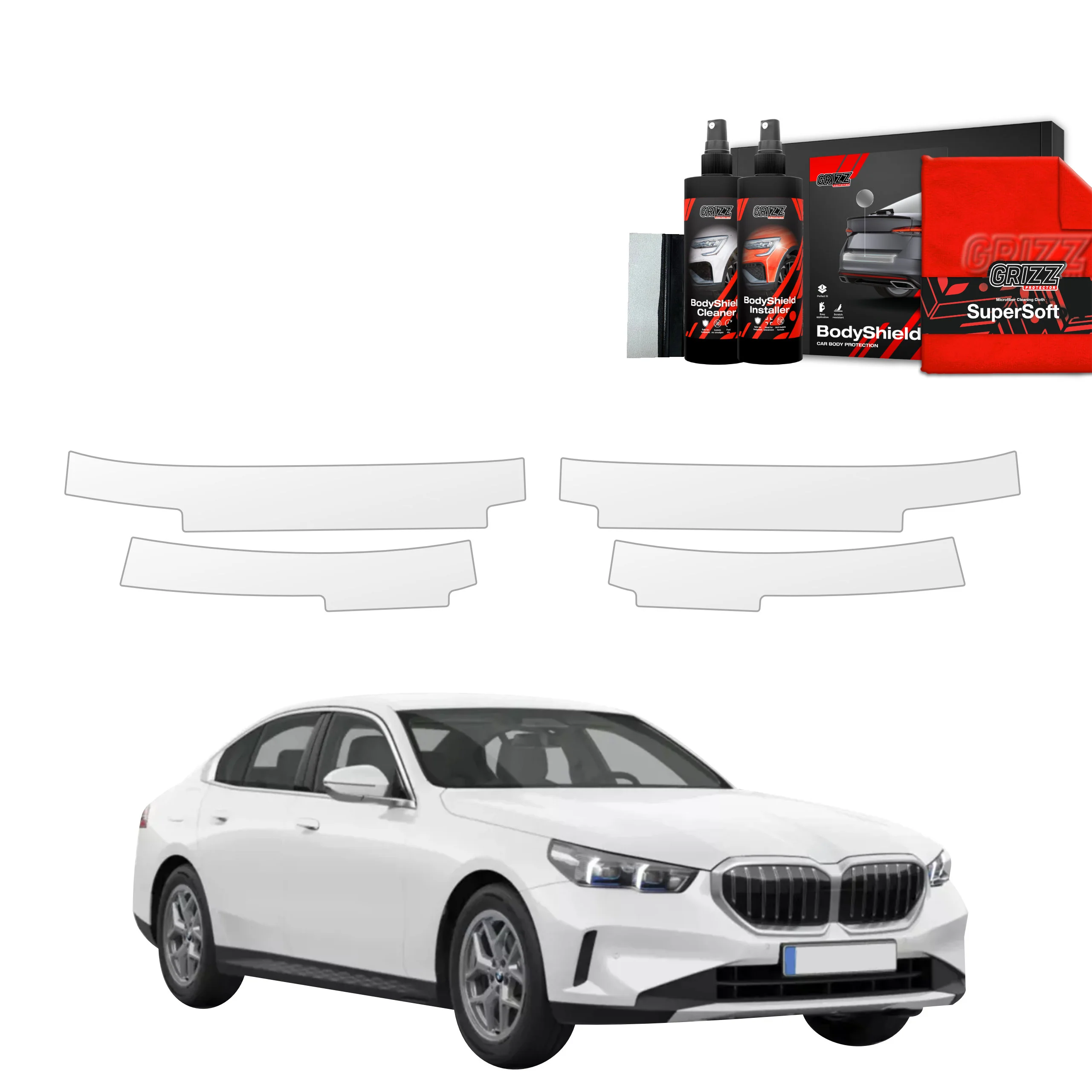4in1 Schutzfolie Grizz Protector für Schweller - BMW 5 Sedan G60 520i (2024-2025)