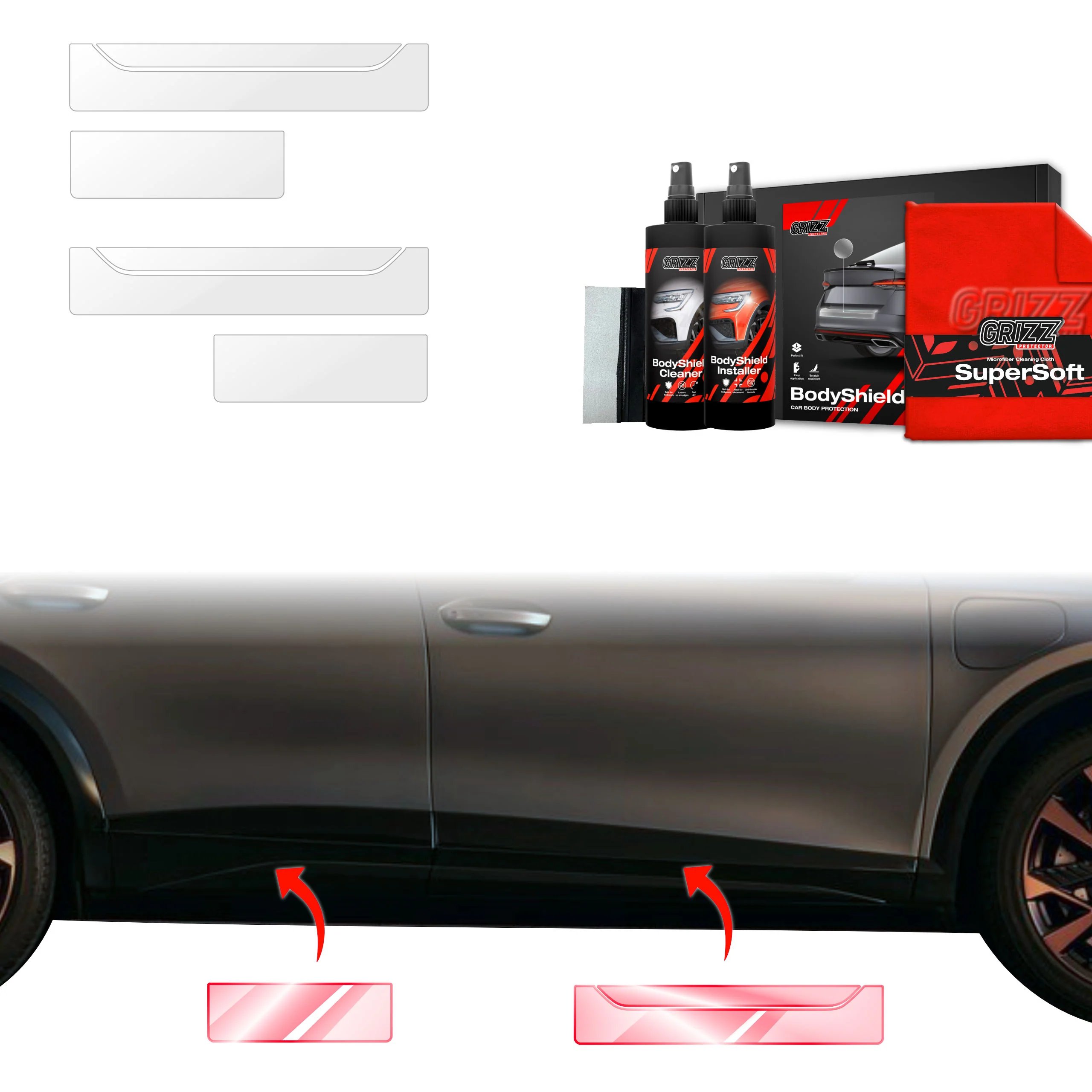 4in1 Schutzfolie Grizz Protector für Schweller - Cupra Formentor Facelift (2024-2025)