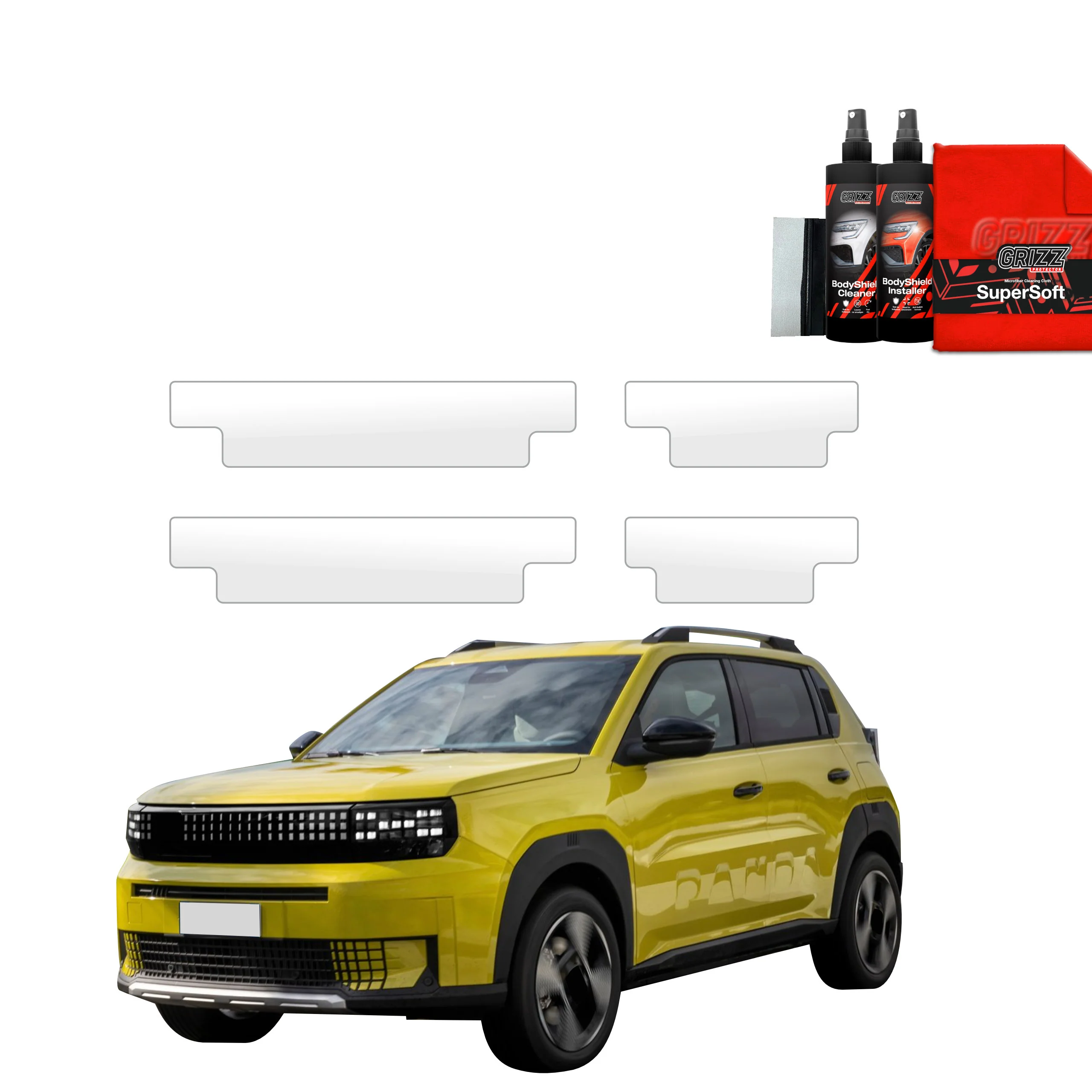 4in1 Schutzfolie Grizz Protector für Schweller - Fiat Grande Panda (2025)