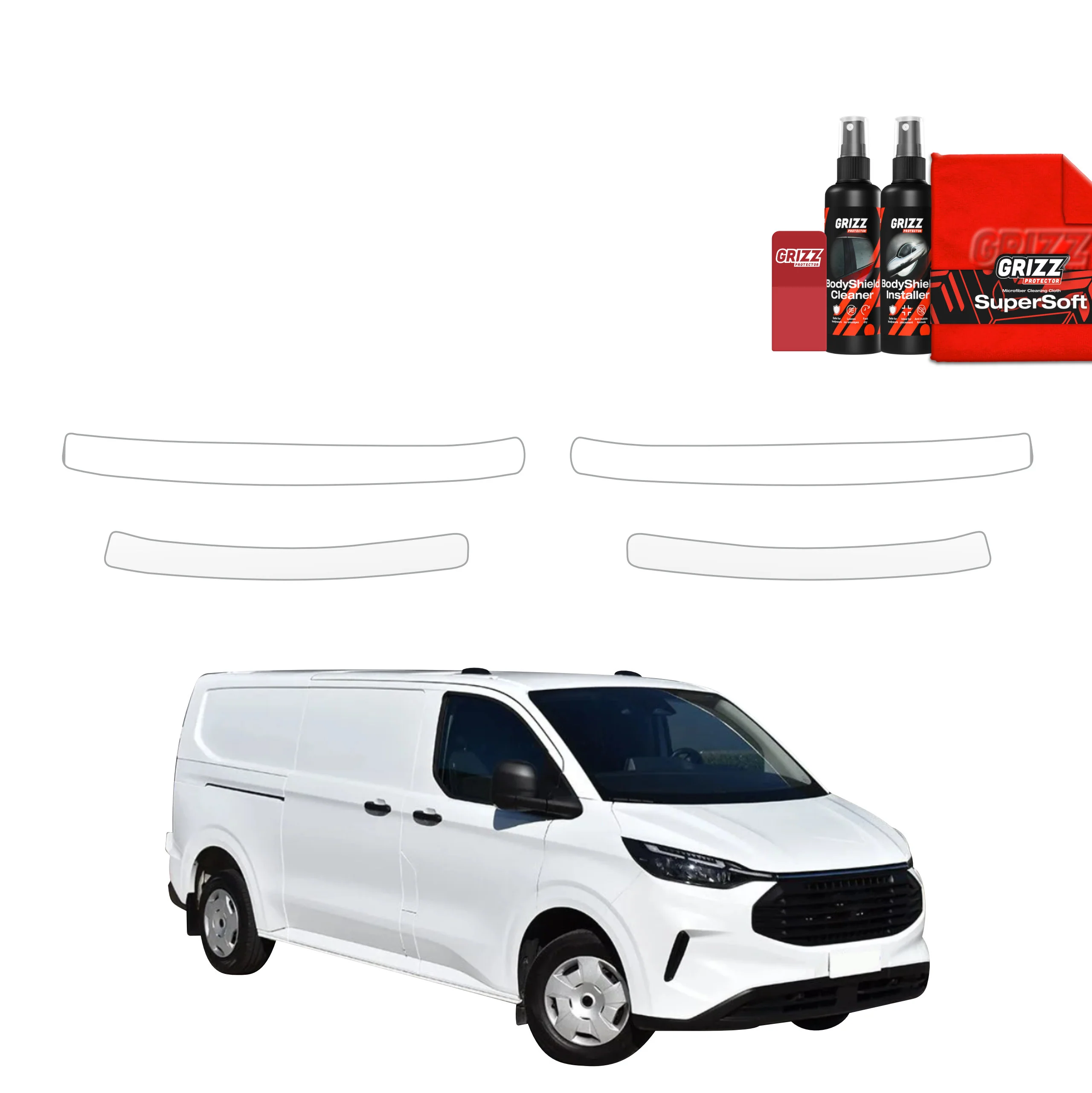 4in1 Schutzfolie Grizz Protector für Schweller - Ford Custom (2023-2026)