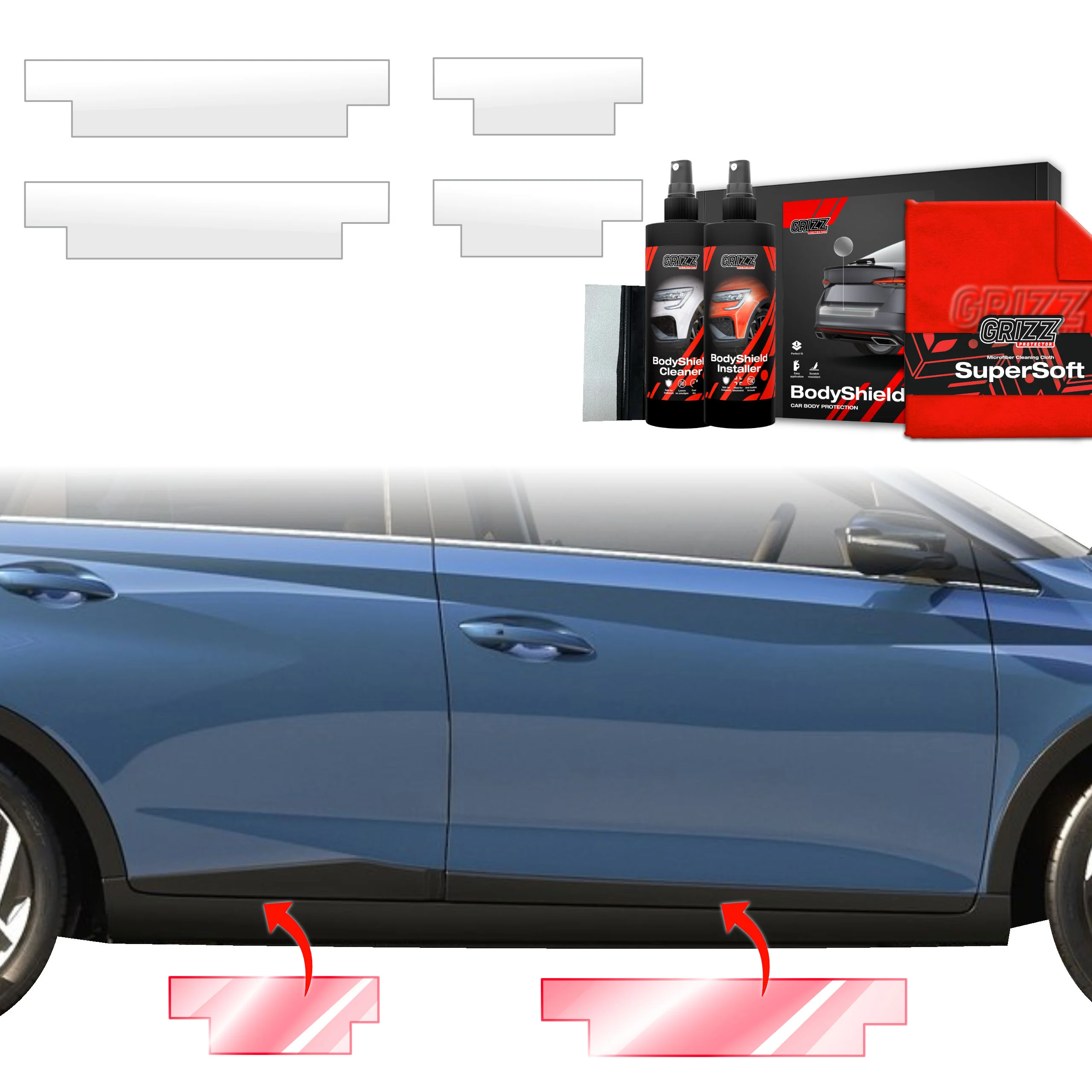 4in1 Schutzfolie Grizz Protector für Schweller - Hyundai Bayon (2024-2025)