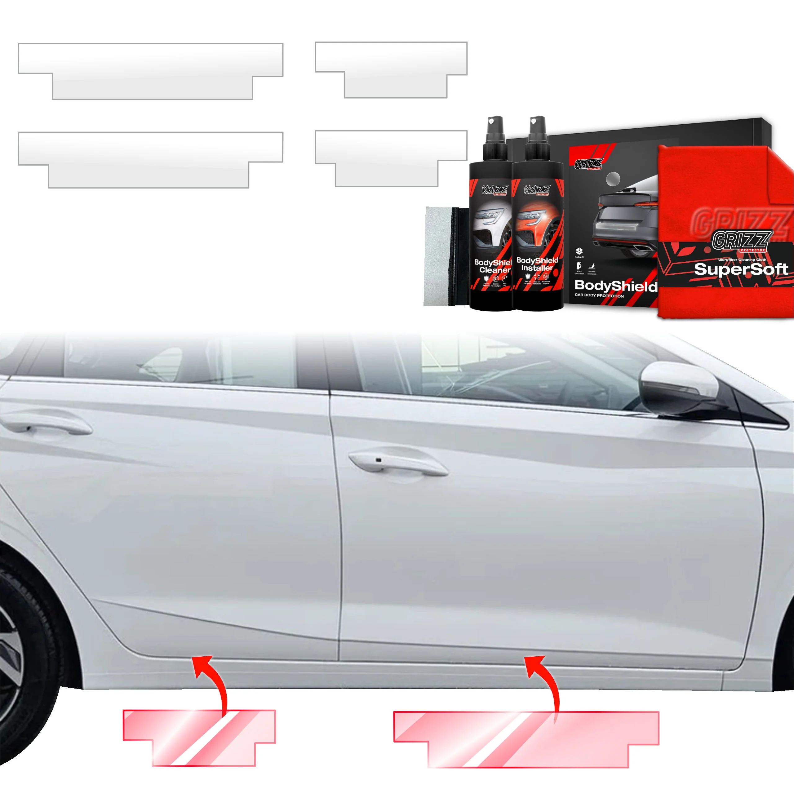 4in1 Schutzfolie Grizz Protector für Schweller - Hyundai i20 (2023-2025)