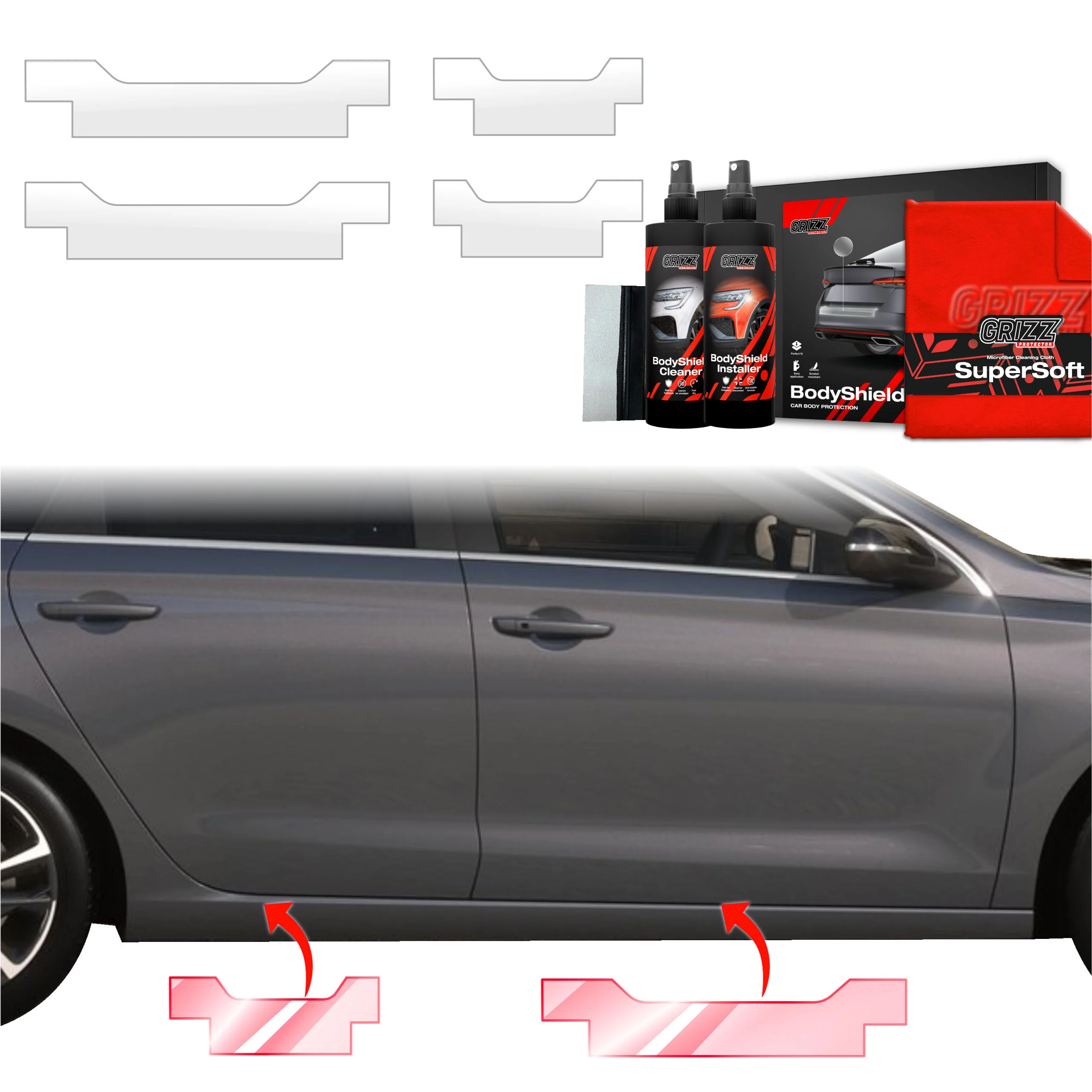 4in1 Schutzfolie Grizz Protector für Schweller - Hyundai i30 Wagon (2020-2025)