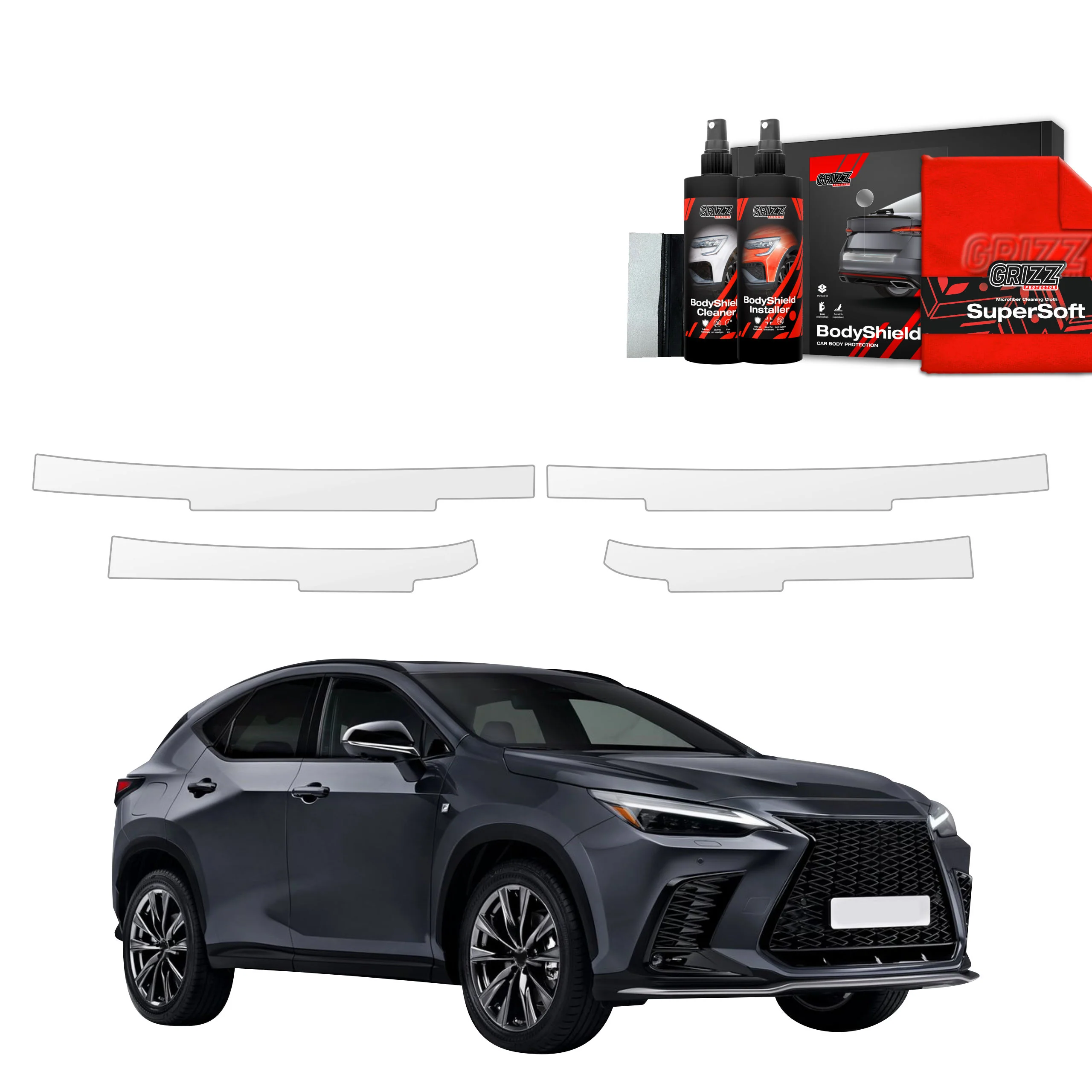 4in1 Schutzfolie Grizz Protector für Schweller - Lexus NX 350h (2021-2023)