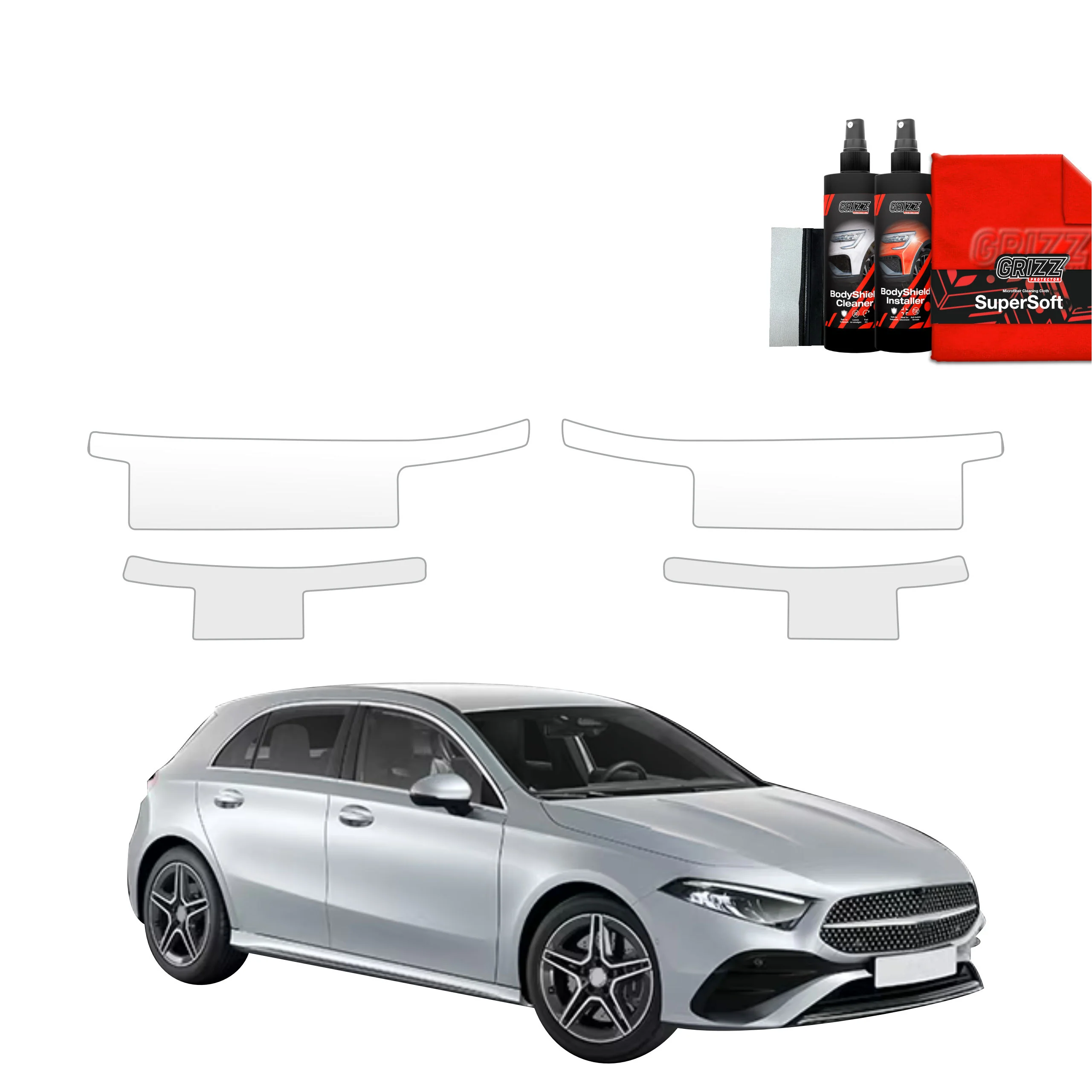 4in1 Schutzfolie Grizz Protector für Schweller - Mercedes A Klasse W177 (2018-2025)