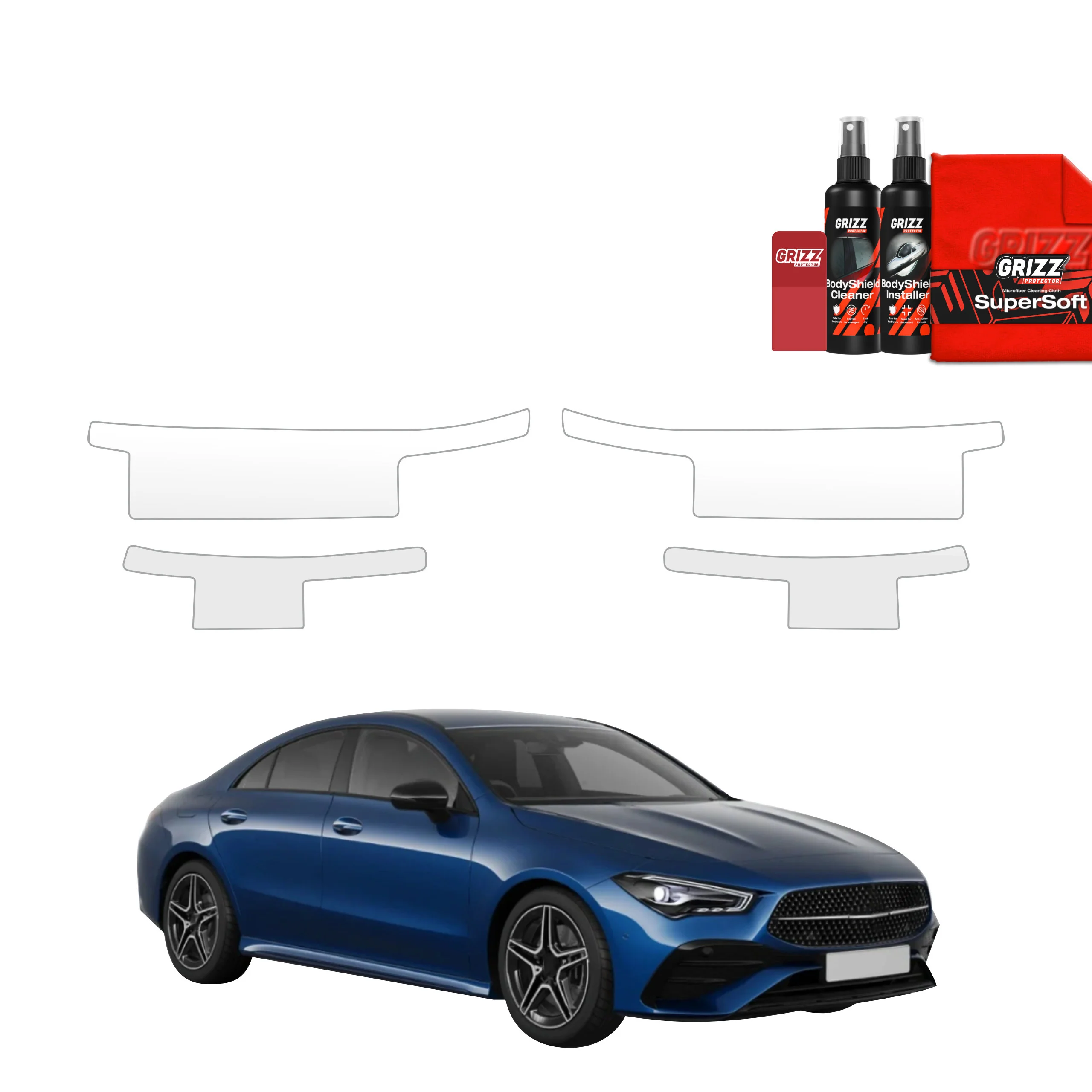 4in1 Schutzfolie Grizz Protector für Schweller - Mercedes CLA 200 (2025-2026)