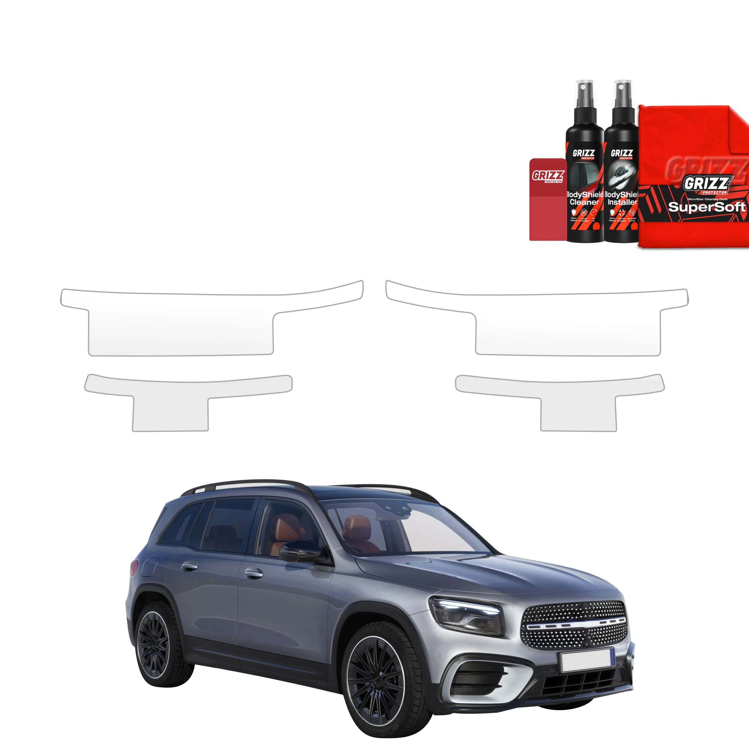 4in1 Schutzfolie Grizz Protector für Schweller - Mercedes GLB 200 (2023-2026)