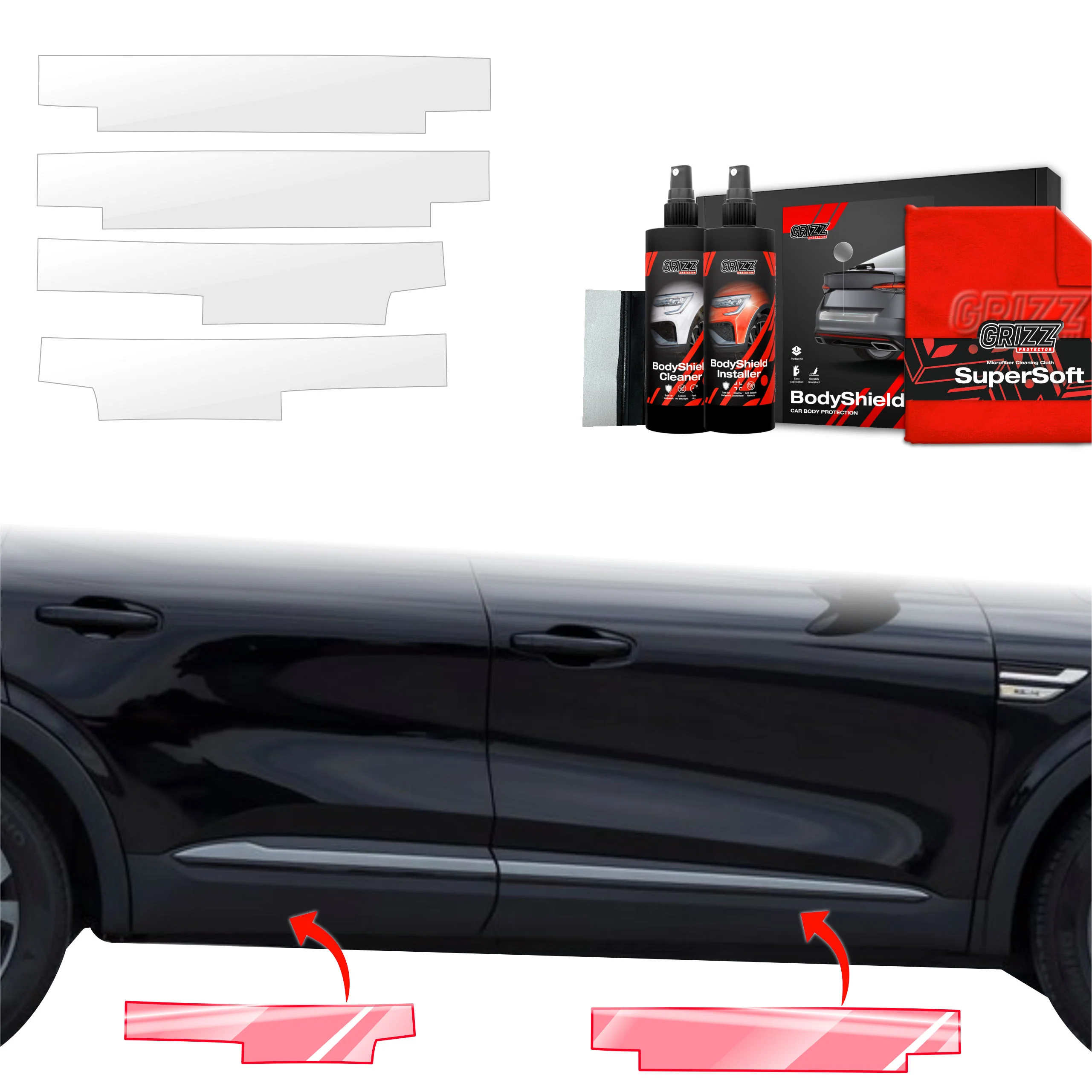 4in1 Schutzfolie Grizz Protector für Schweller - Renault Arkana (2022-2025)
