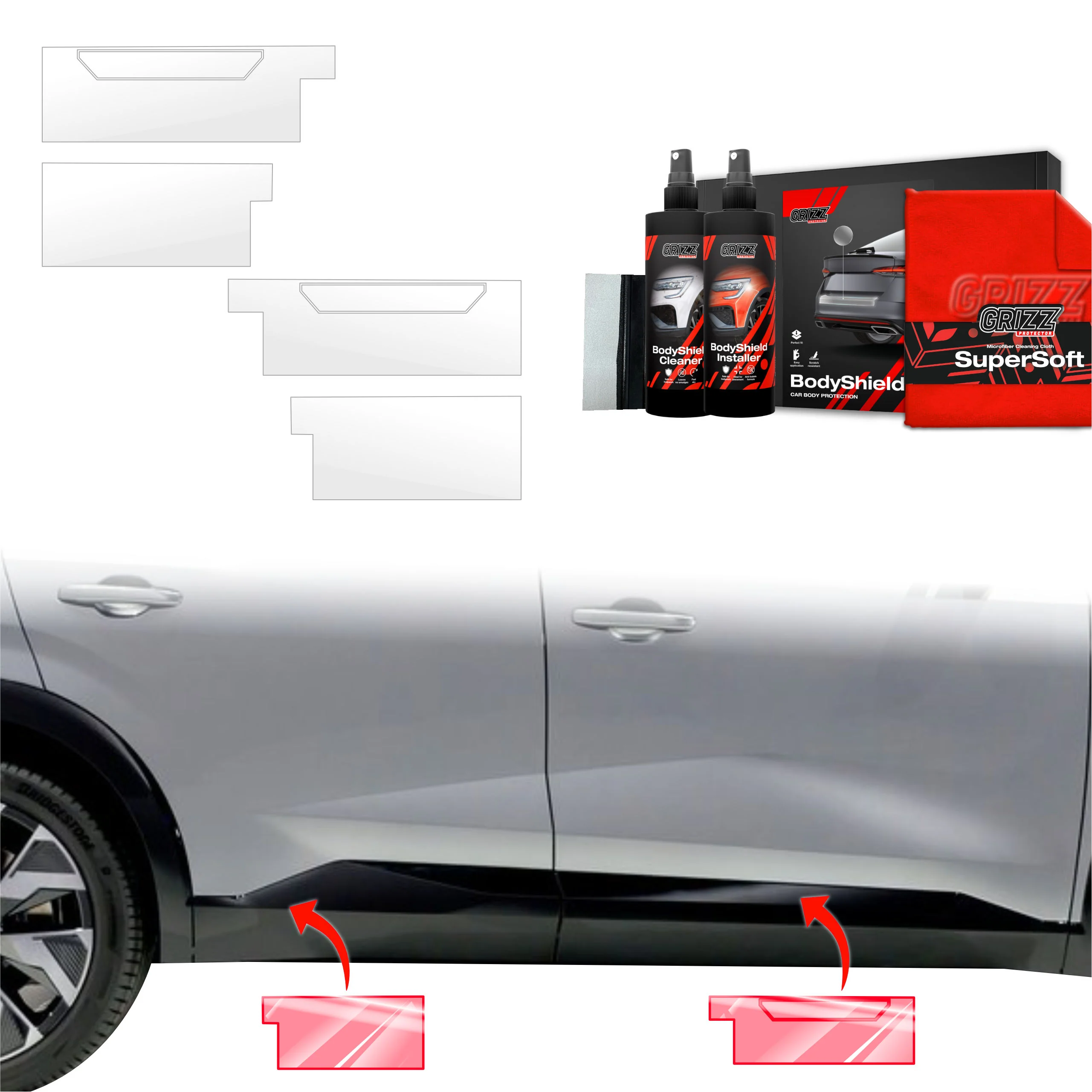 4in1 Schutzfolie Grizz Protector für Schweller - Renault Rafale (2024-2025)