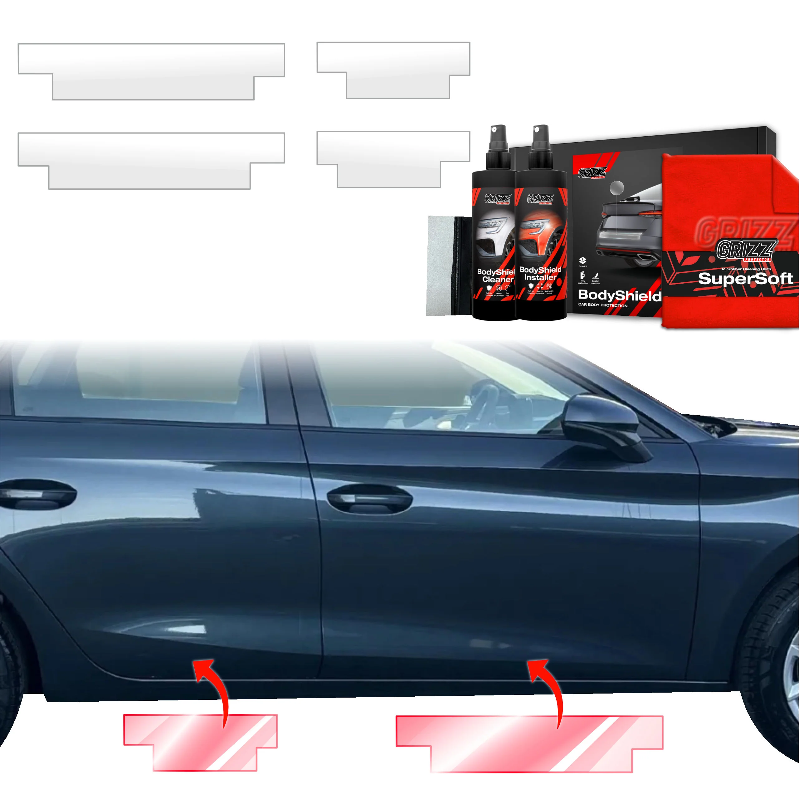 4in1 Schutzfolie Grizz Protector für Schweller - Seat Leon (2024-2025)