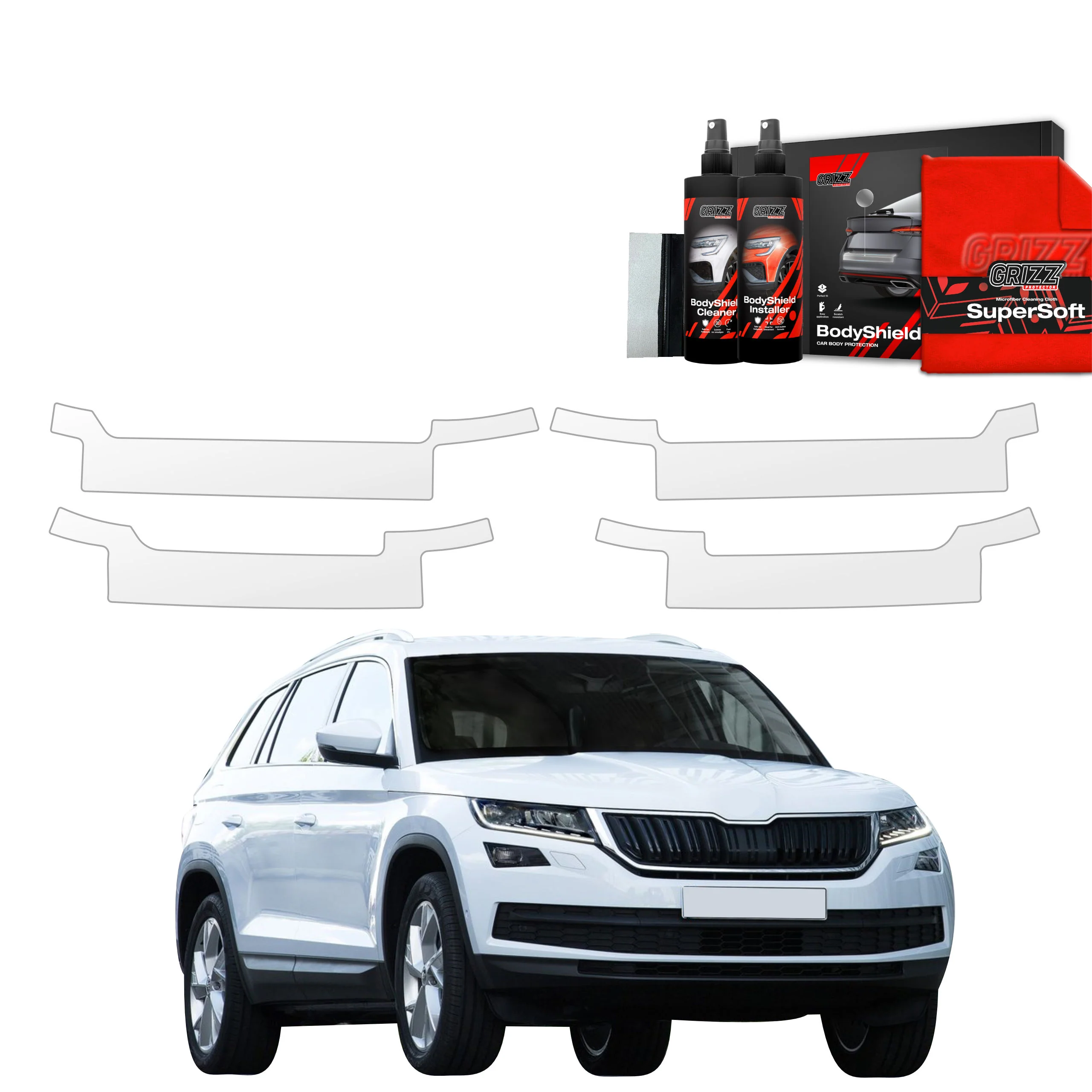 4in1 Schutzfolie Grizz Protector für Schweller - Skoda Kodiaq (2016- 2023)
