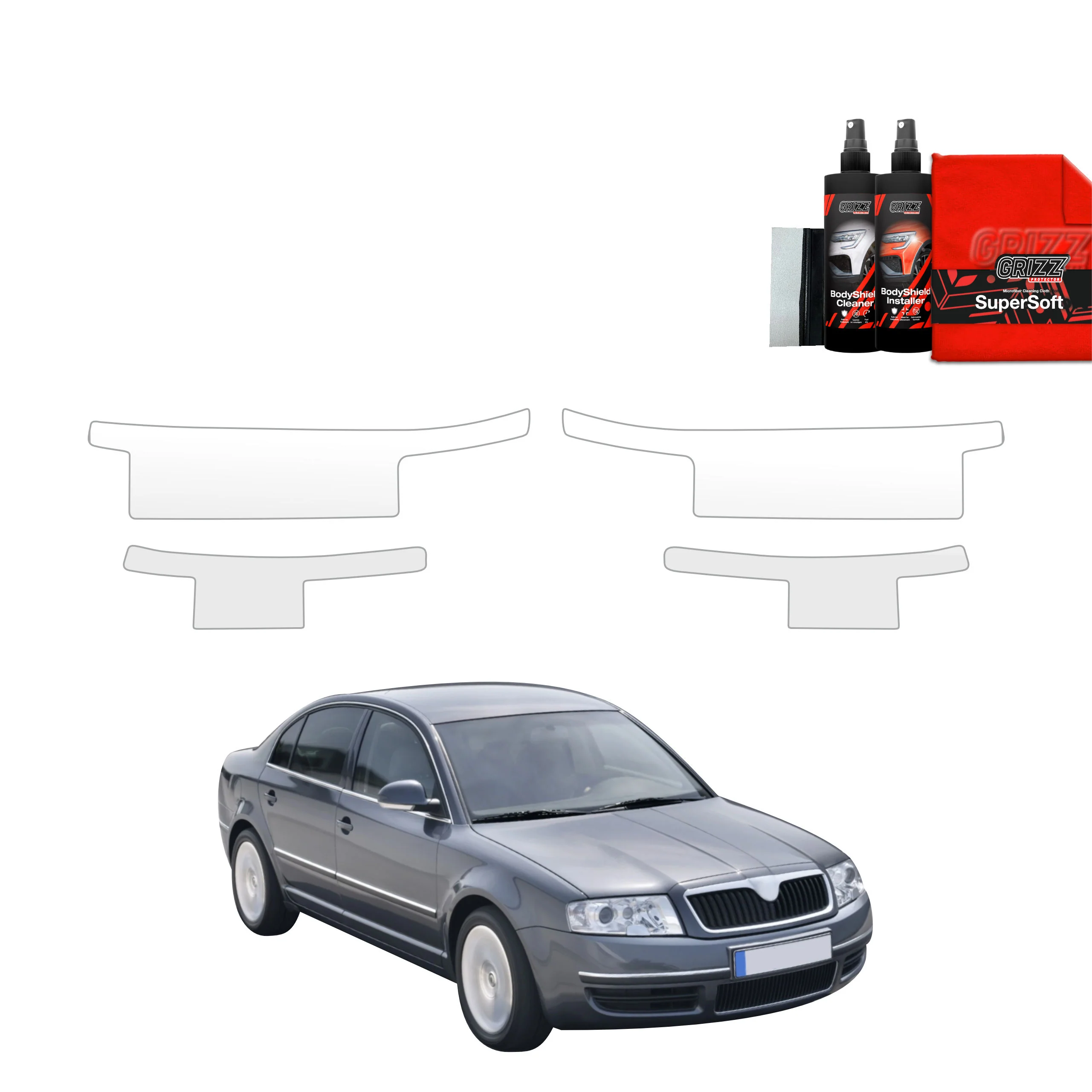4in1 Schutzfolie Grizz Protector für Schweller - Skoda Superb (2001-2008)