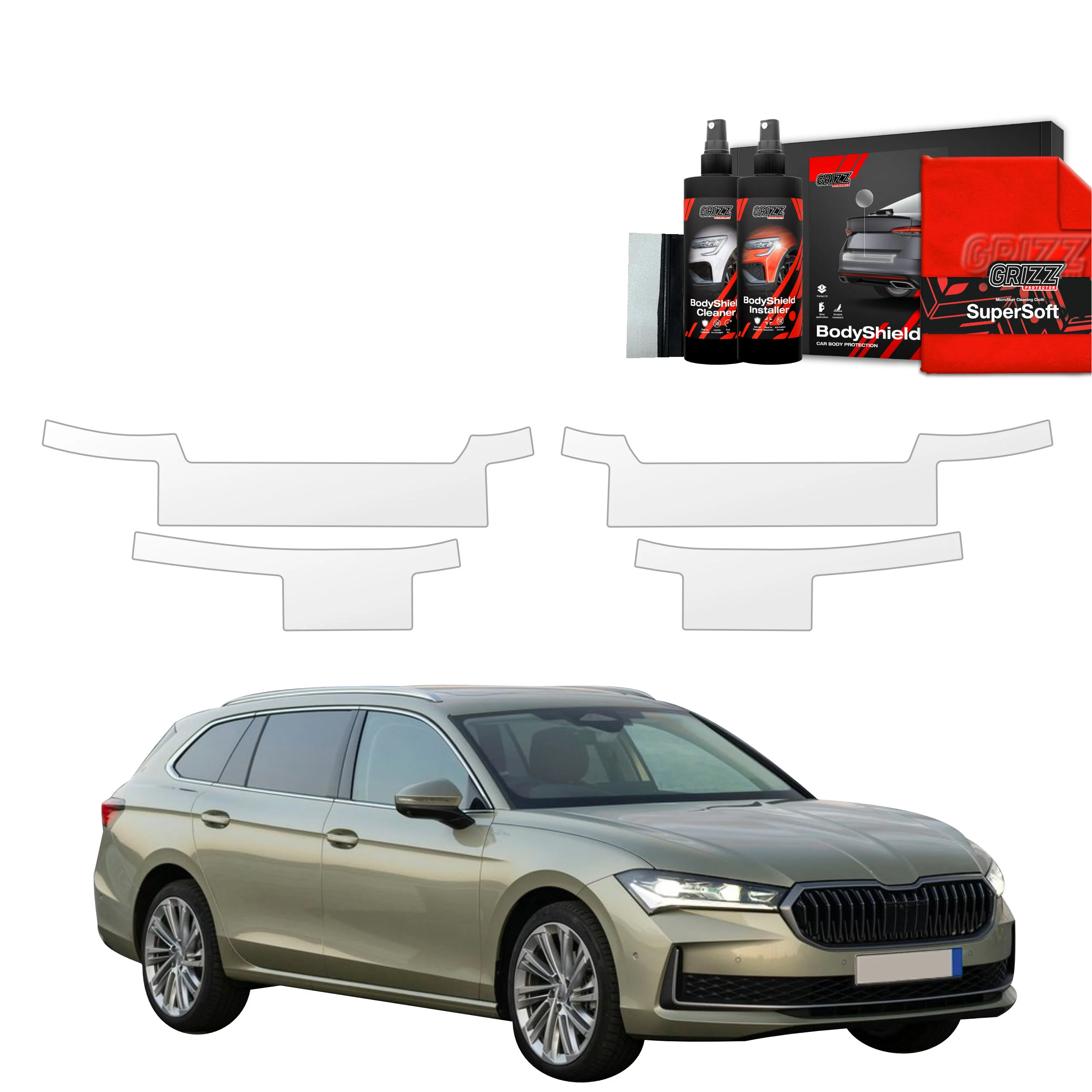4in1 Schutzfolie Grizz Protector für Schweller - Skoda Superb 4 Combi (2024-2025)