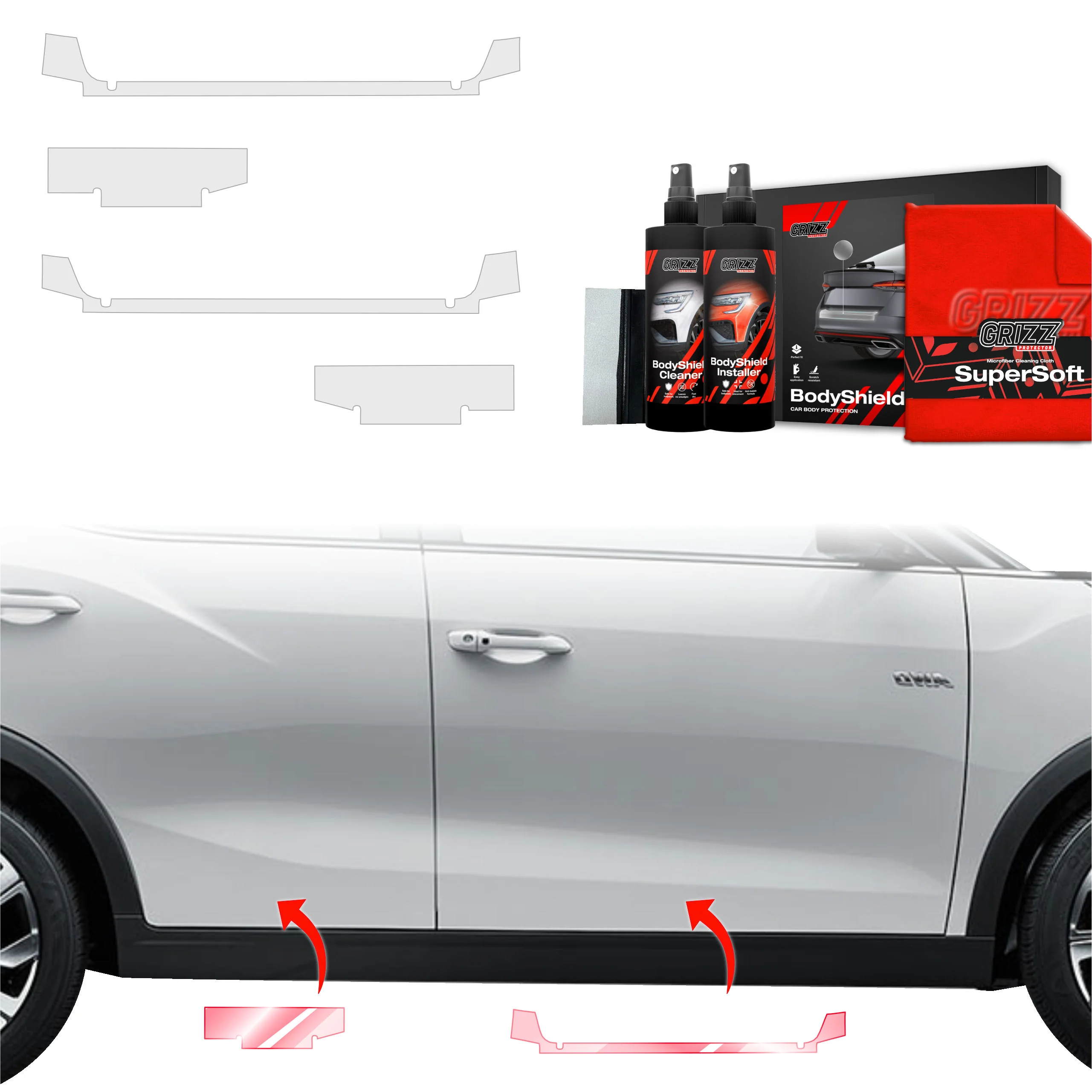 4in1 Schutzfolie Grizz Protector für Schweller - SsangYong Tivoli (2023-2025)