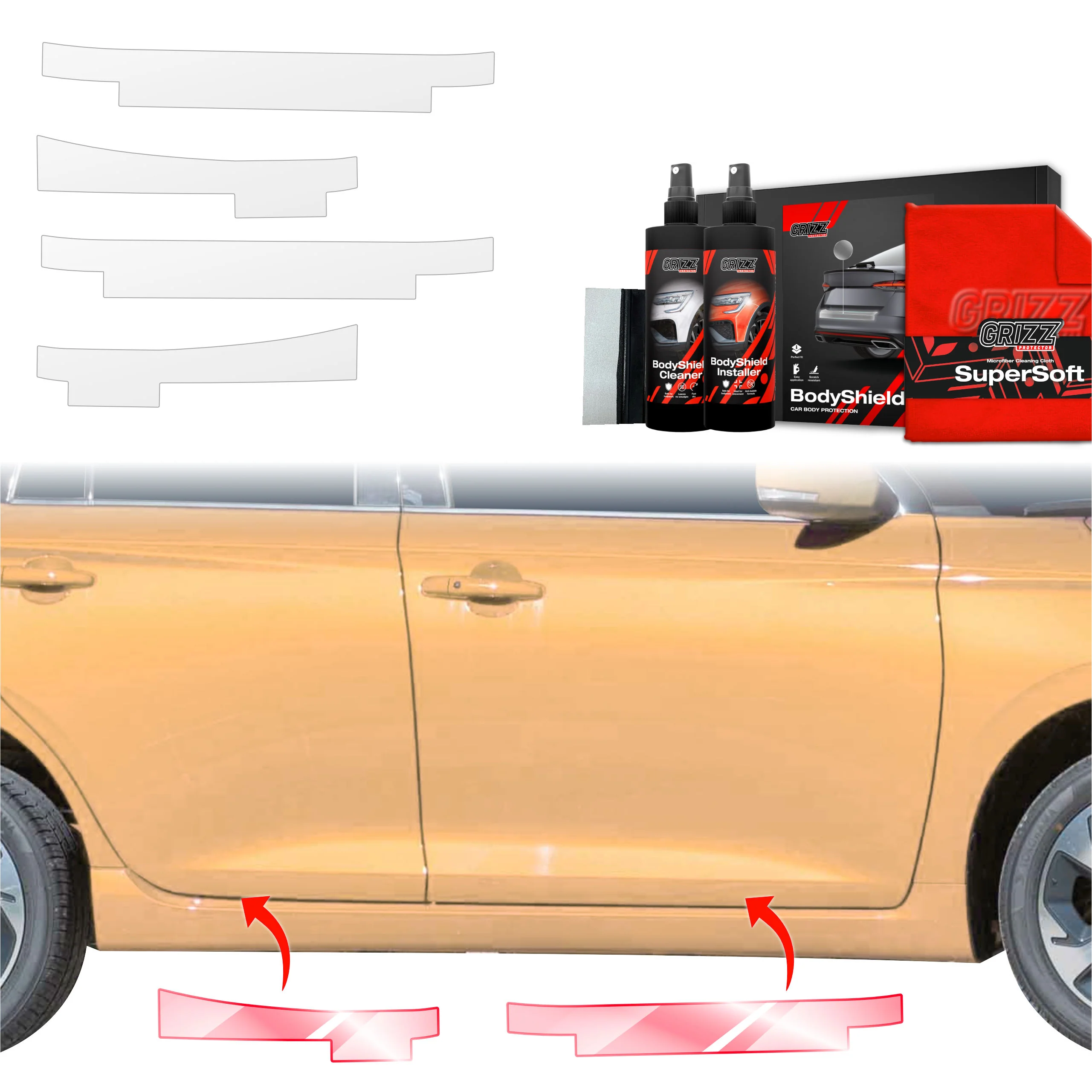 4in1 Schutzfolie Grizz Protector für Schweller - Suzuki Swift (2024-2025)