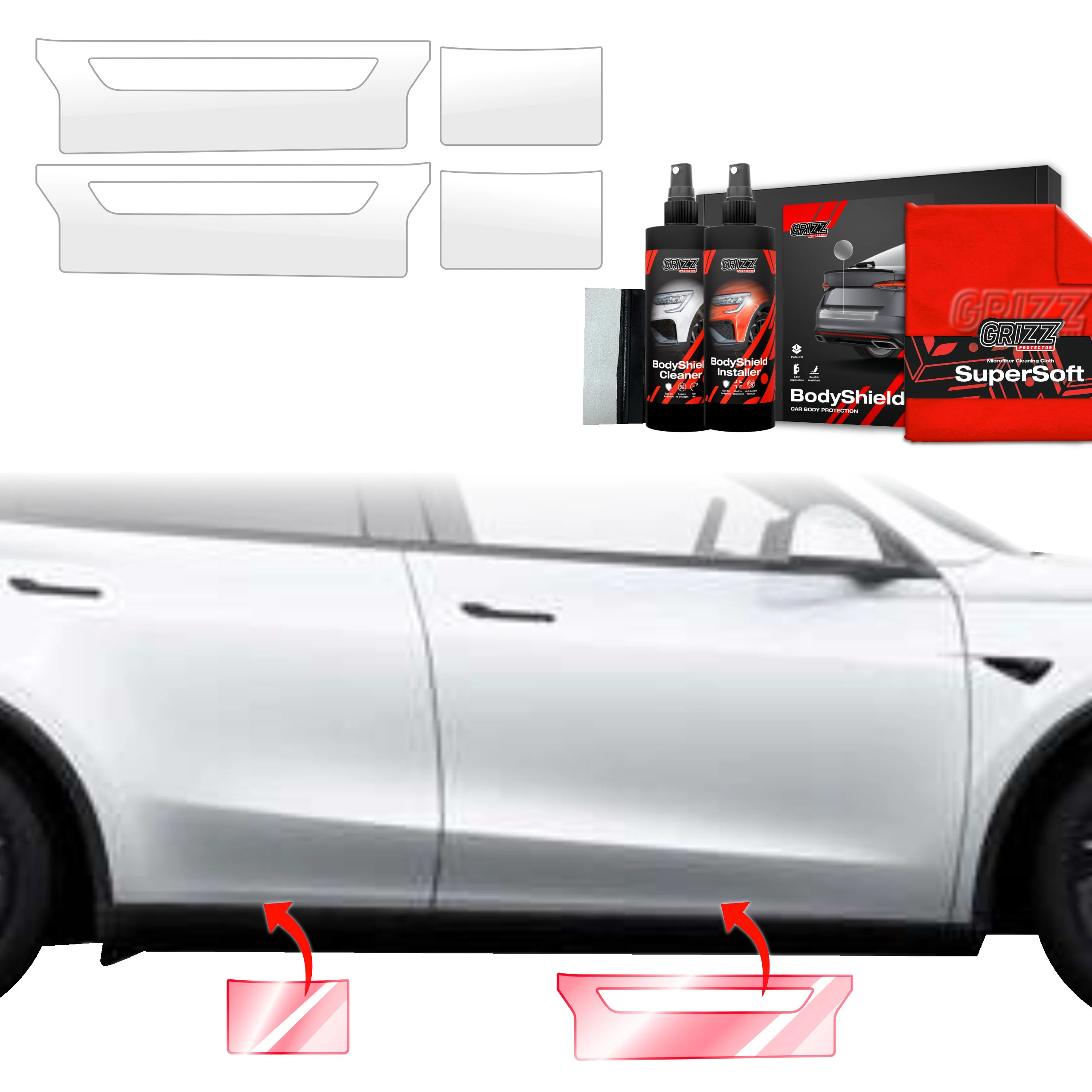 4in1 Schutzfolie Grizz Protector für Schweller - Tesla Model Y Juniper (2024-2025)